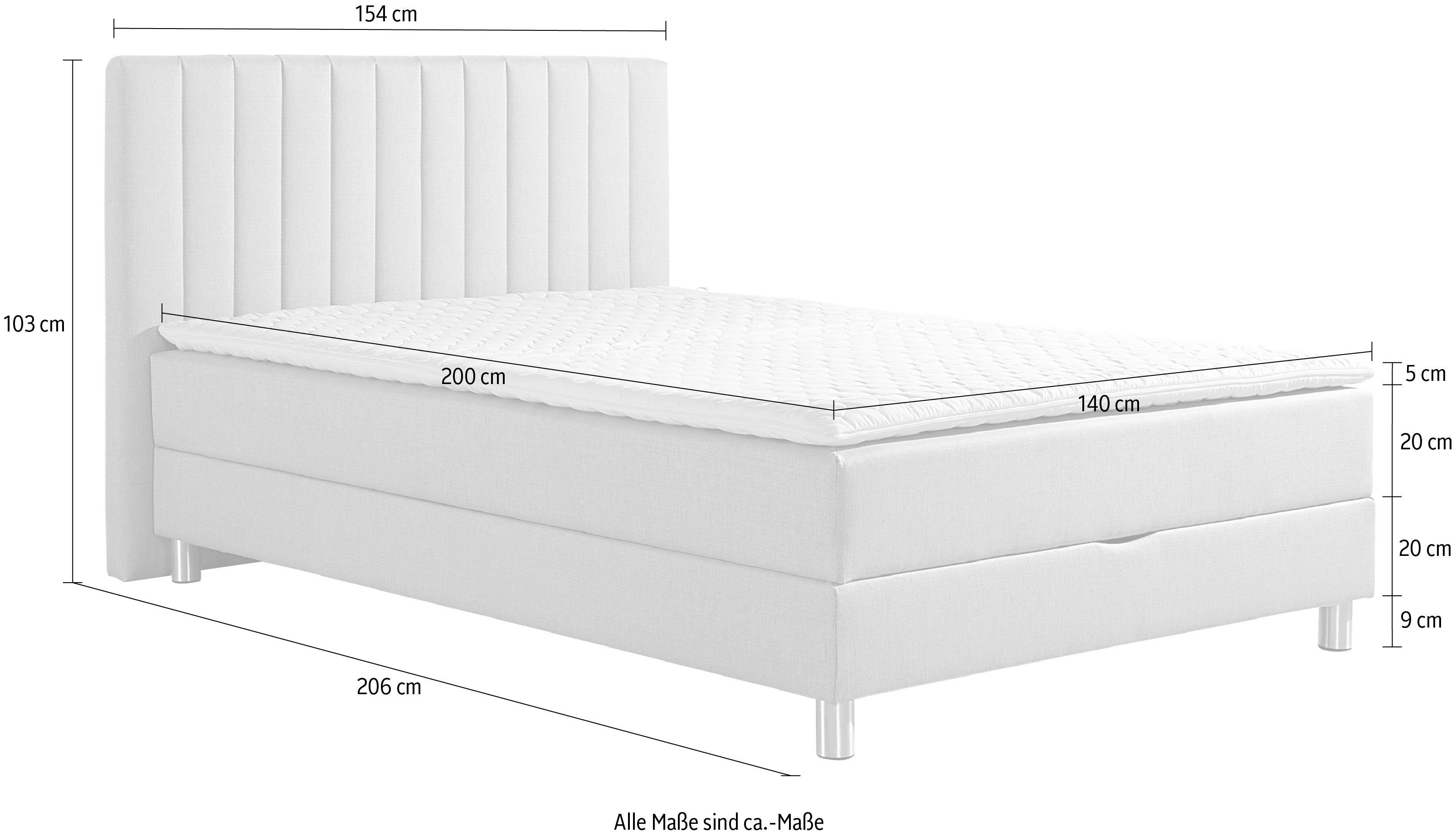 Maintal Boxspring met bedkist en topmatras van koudschuim