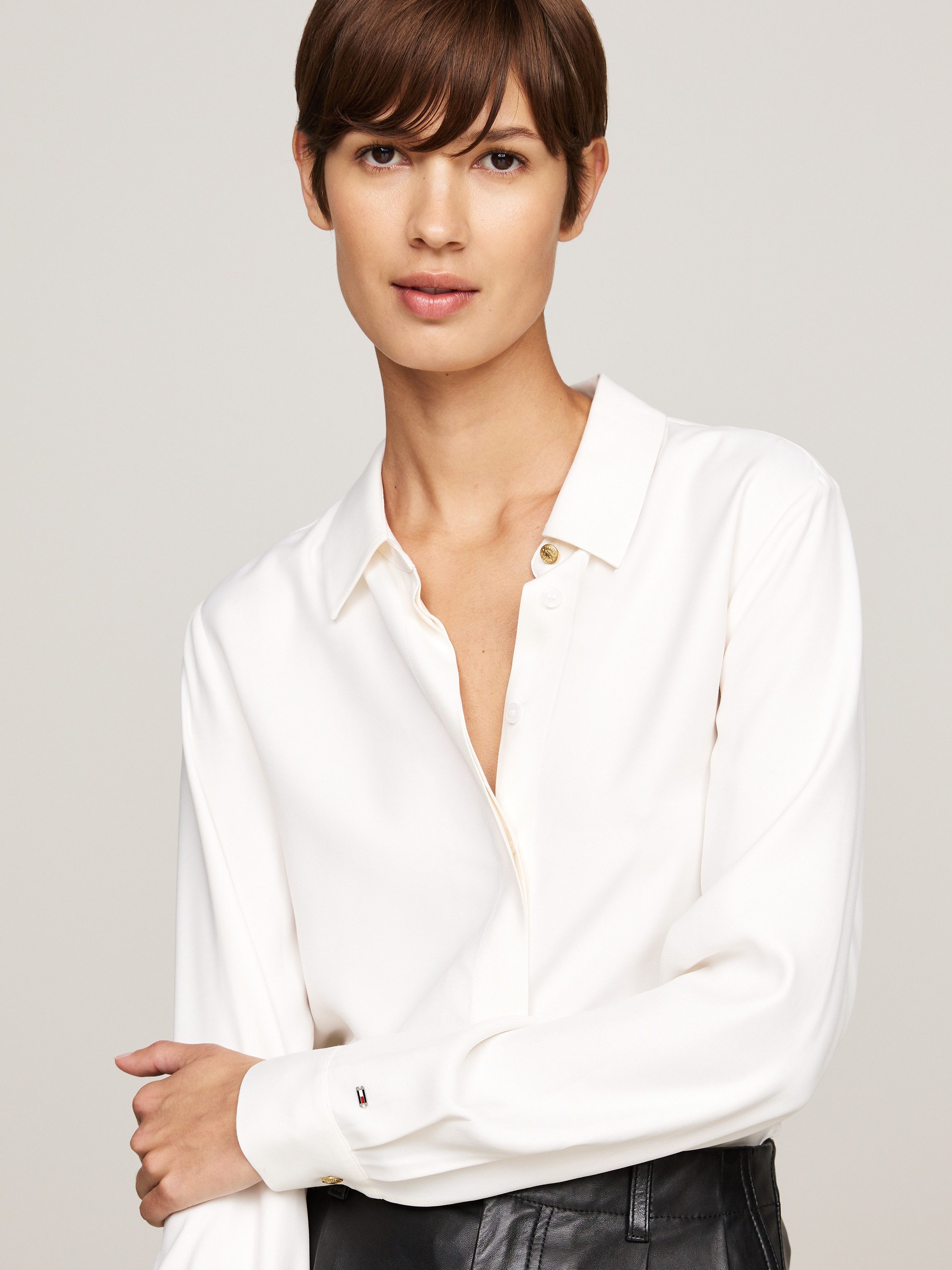 Tommy Hilfiger Blouse met lange mouwen met logovlag