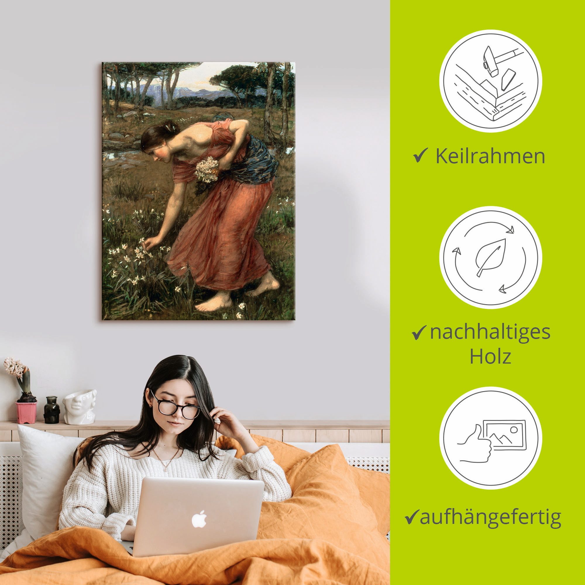 Artland Artprint Narcis als artprint op linnen, poster in verschillende formaten maten