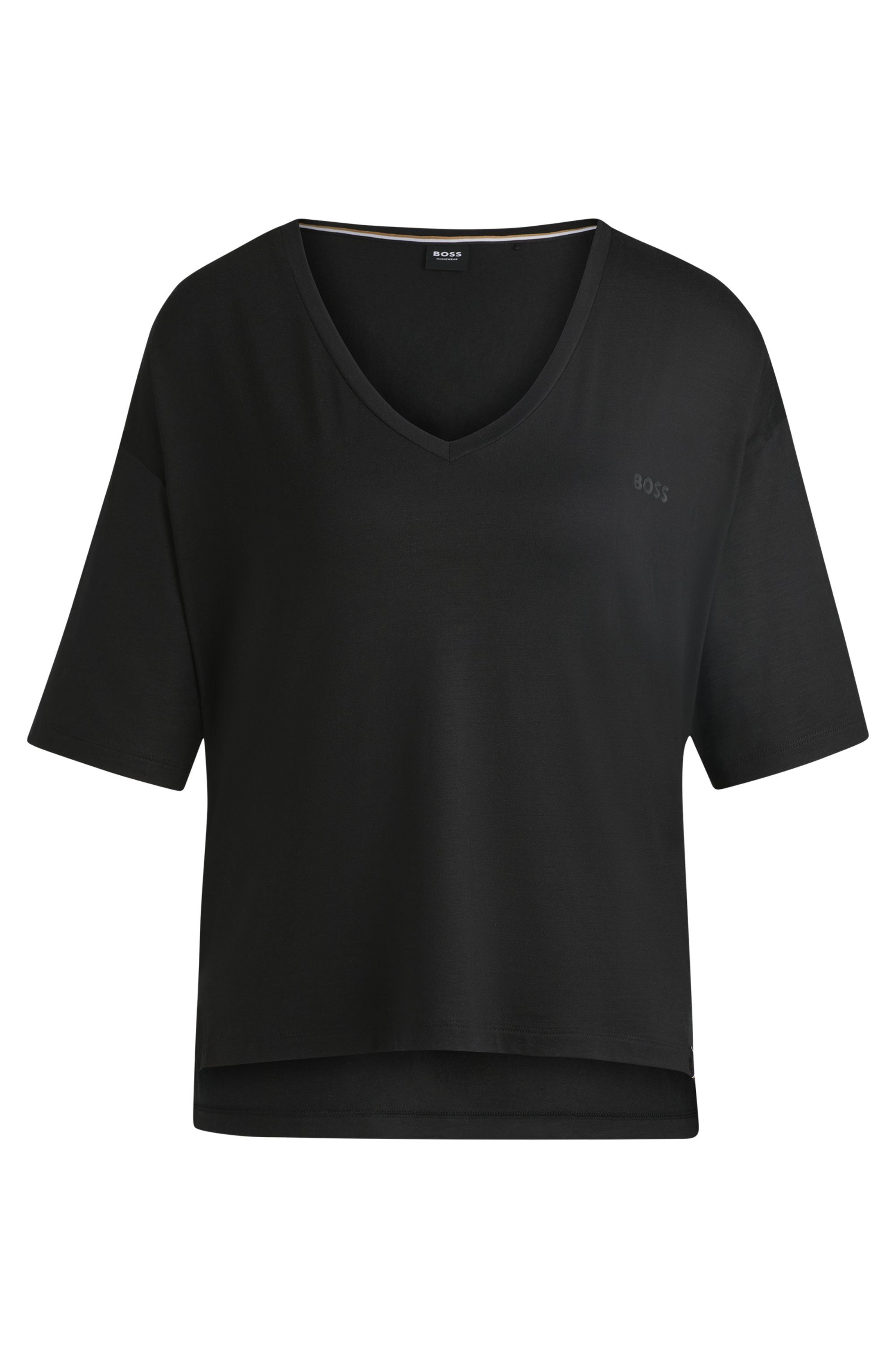BOSS Shirt met V-hals CP Stripe_T-Shirt met ton-sur-tonlogo