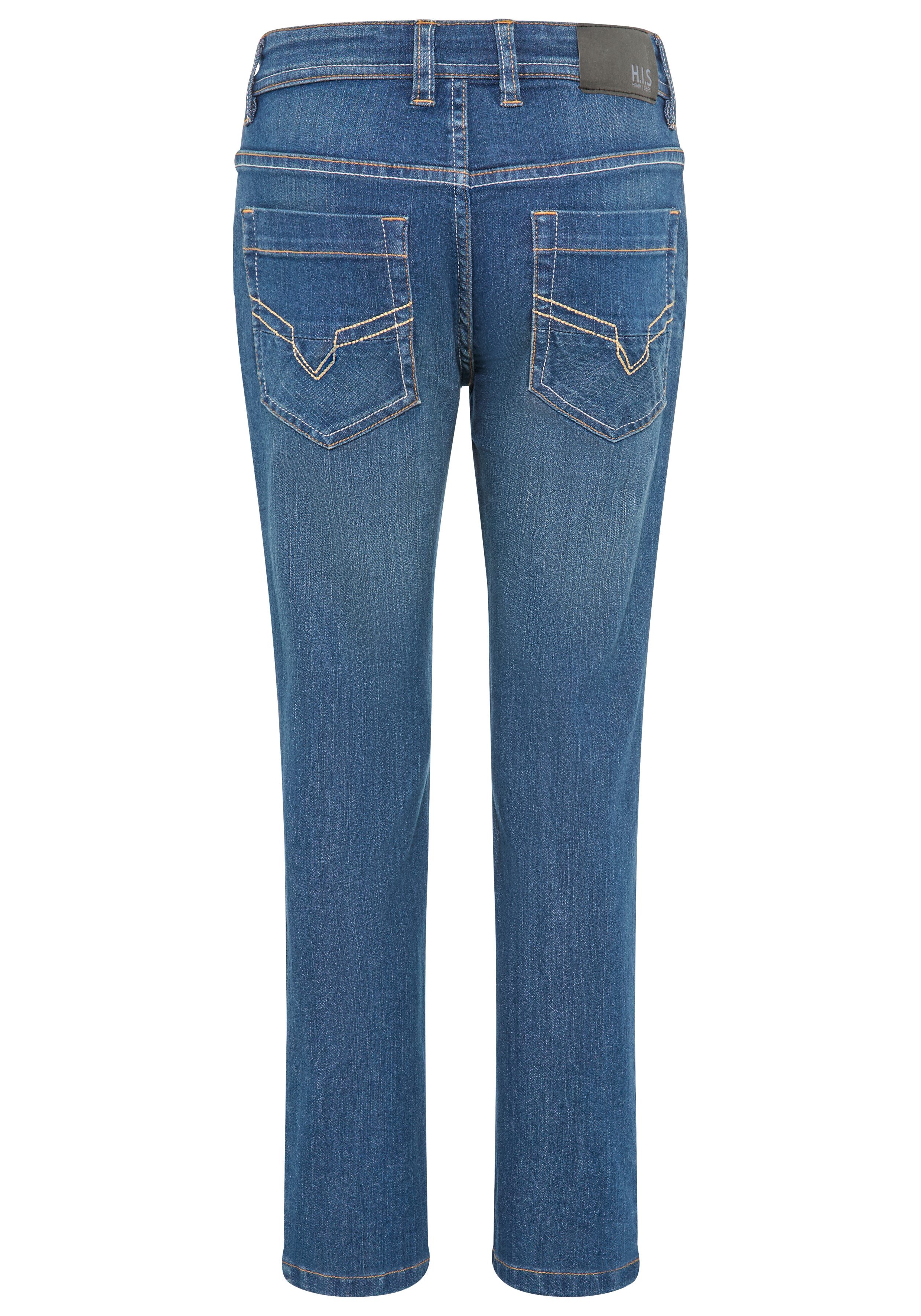 H.I.S Relax fit jeans Stretch jeans rechte vorm