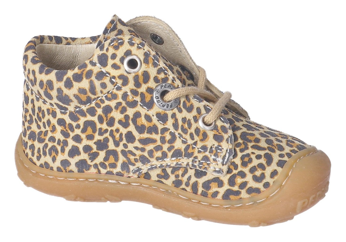 PEPINO by RICOSTA Babyschoentjes DOTS WMS: Mittel , veterschoenen met wms-systeem, leer, print, maat sjabloon om te downloaden