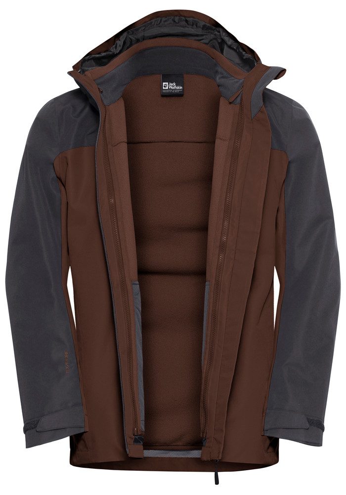 Jack Wolfskin Functioneel 3-in-1-jack MOONRISE 3IN1 JKT W met waterafstotende ritsen