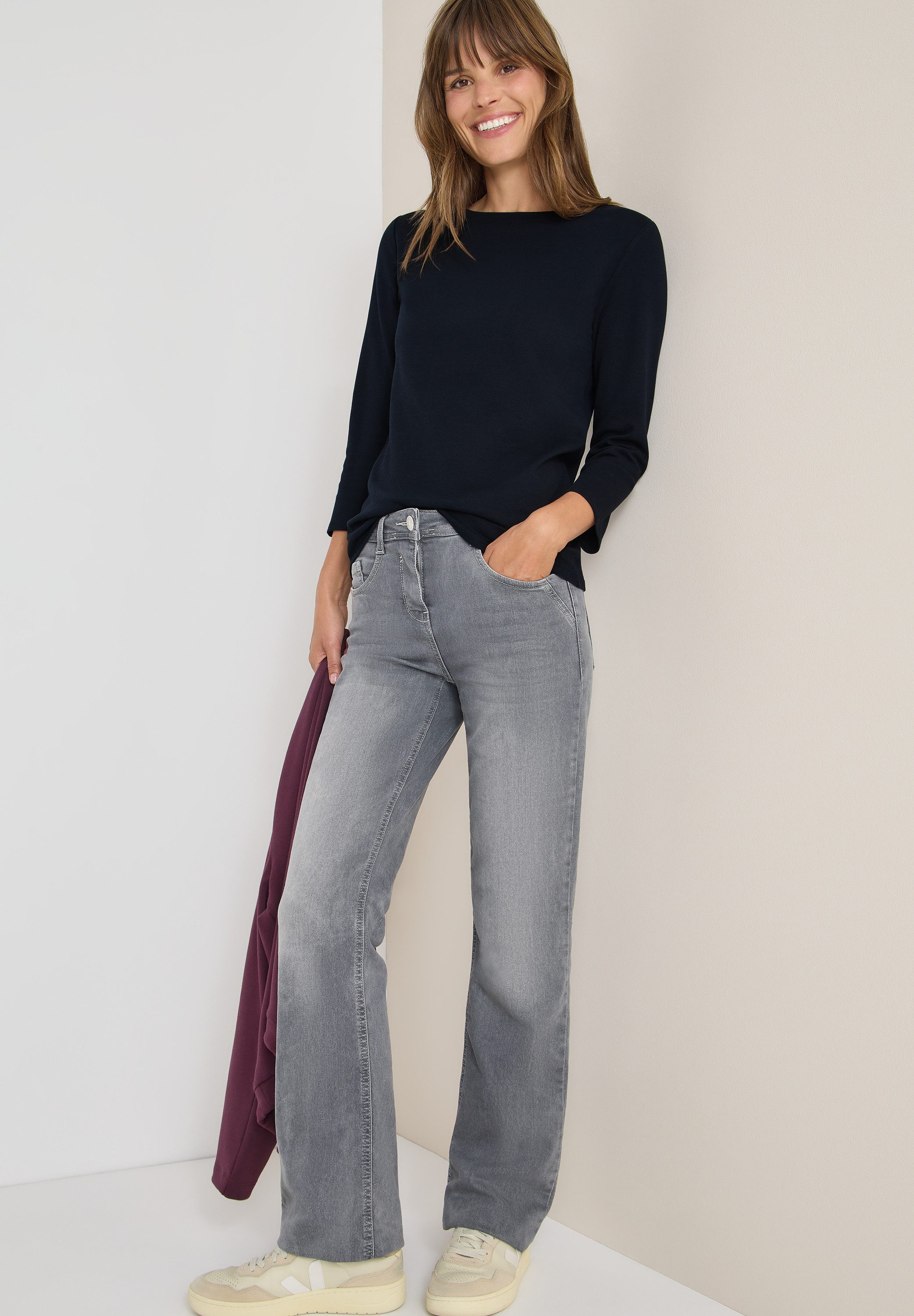 Cecil Shirt met 3/4 mouwen met boothals