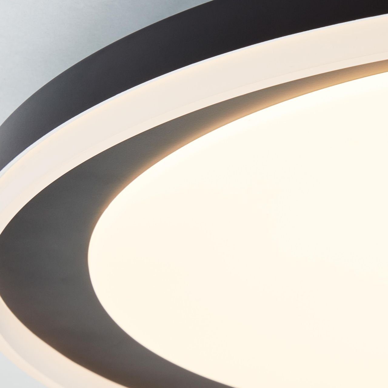 Brilliant Leuchten Plafondlamp Pederson Led wand- en plafondlamp 45 cm zwart (1 stuk)