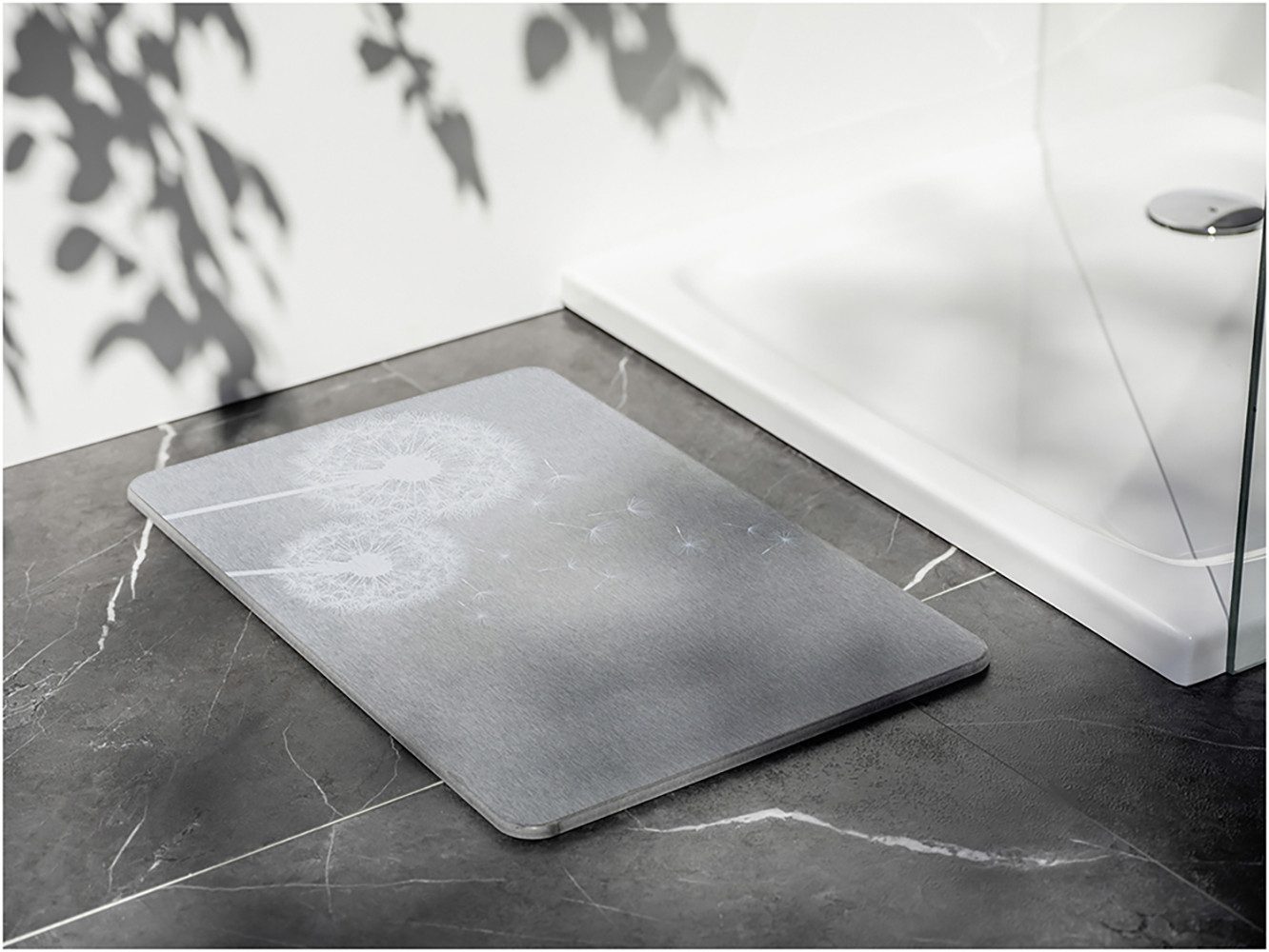 WENKO Badmat Model Astera antislip, sterk waterabsorberend, van kiezelgur (1 stuk)