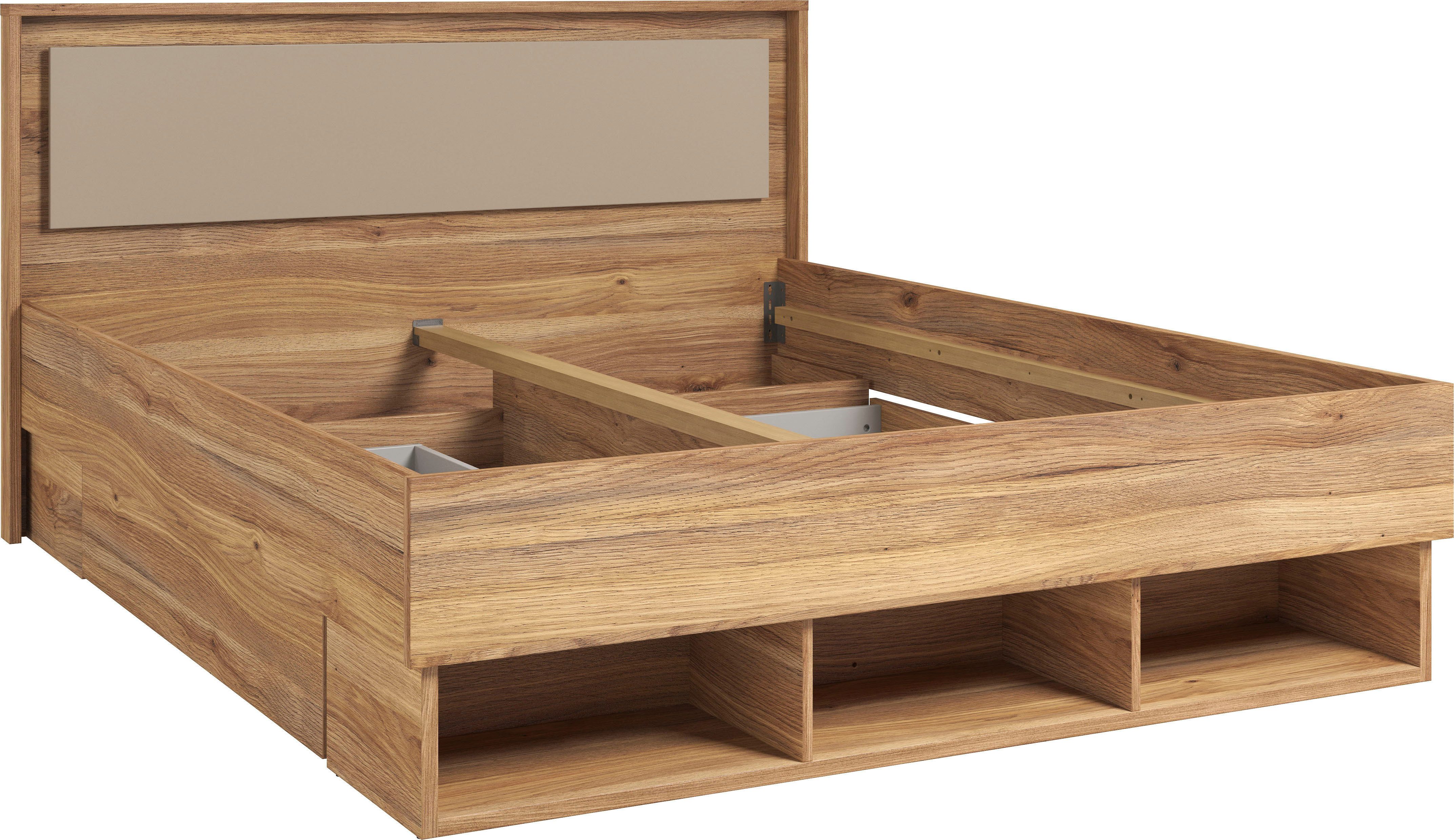 INOSIGN Bedframe Wharton, 140, 160 of 180cm breedte, Made in Europe Tweepersoonsbed met open planken, FSC-gecertificeerd houtmateriaal
