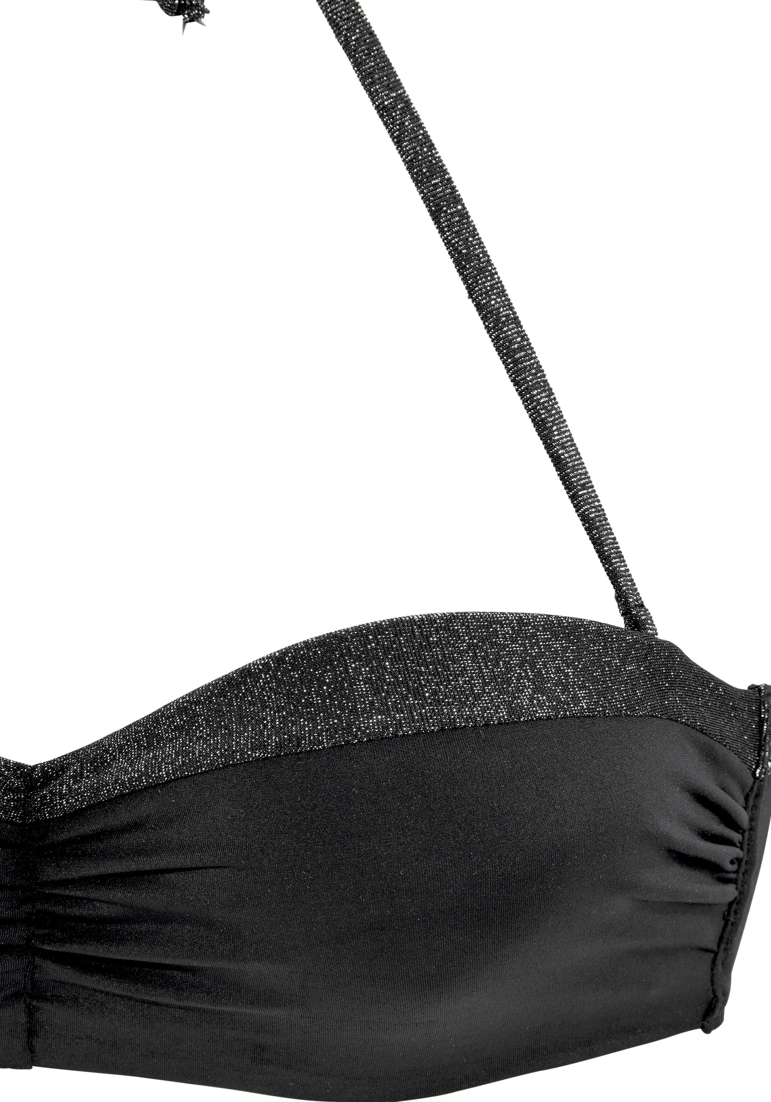 Jette Joop Beugelbikini in bandeaumodel met glinsterende inzetten