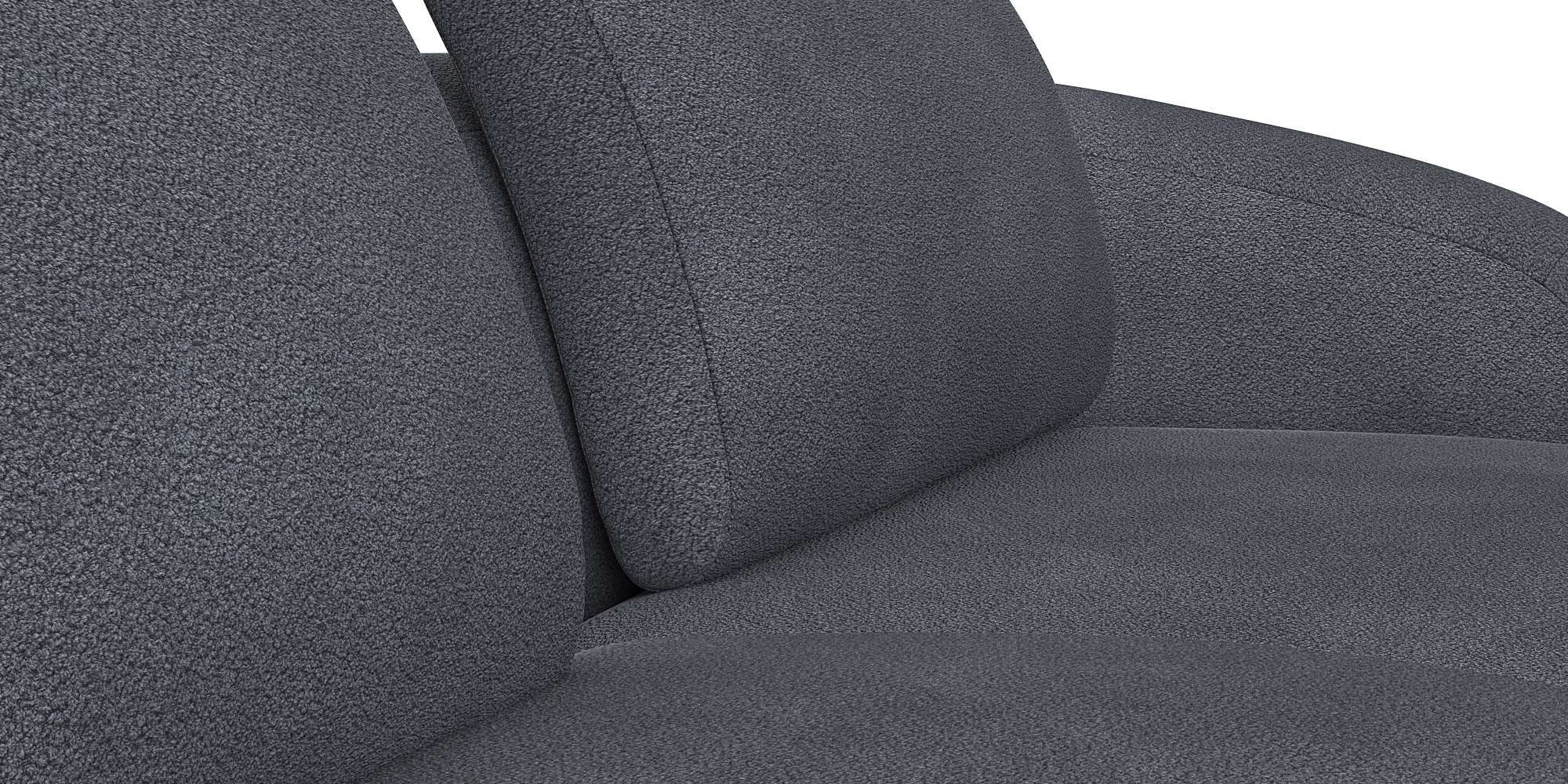 FLEXLUX Zithoek Torino, rond, L-vorm, bankhoek met recamière, longchair-sofa