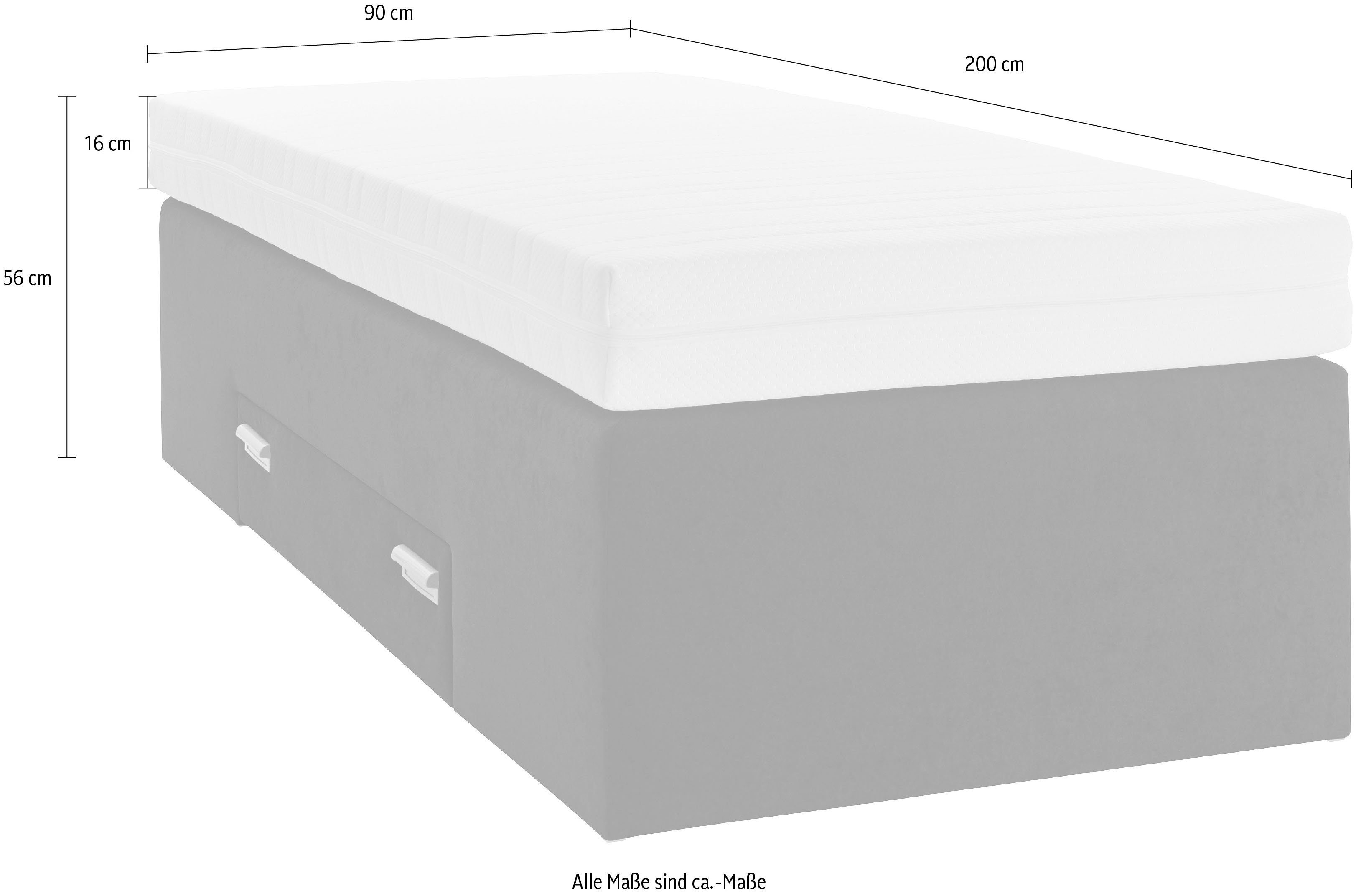 Westfalia Polsterbetten Boxspring met geïntegreerde lade, vrij plaatsbaar