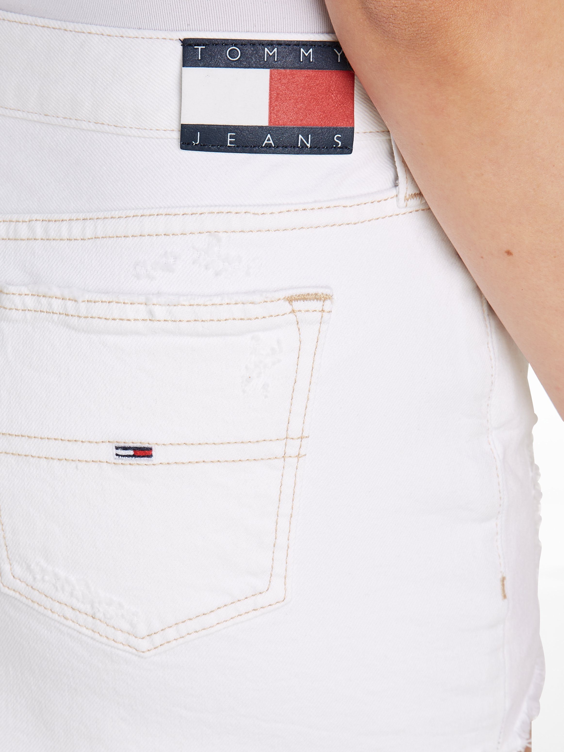 TOMMY Jeans rok LW MCR MN SKIRT BH0199 Webrok in 5-pocket stijl