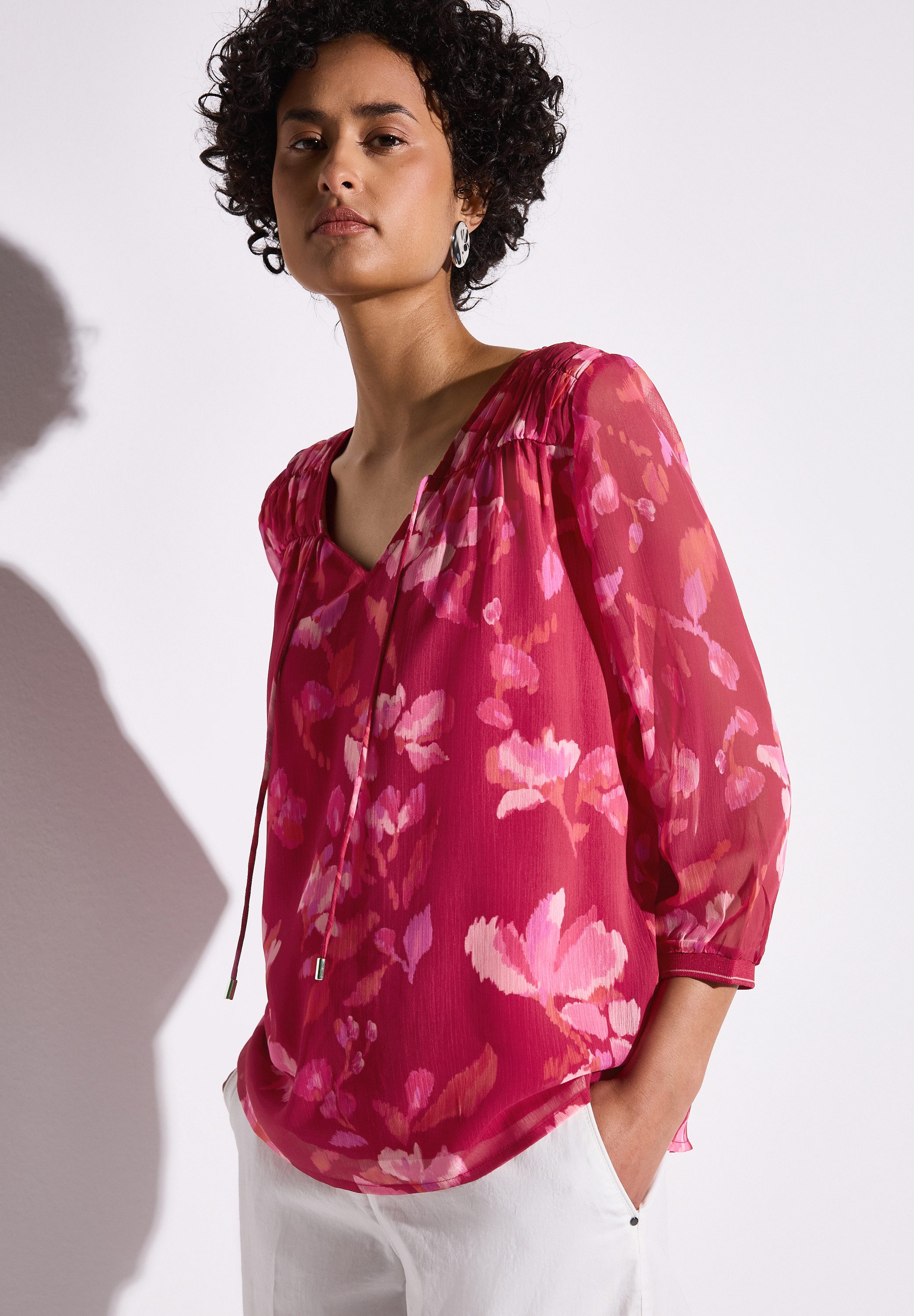 STREET ONE Chiffon blouse met print all-over