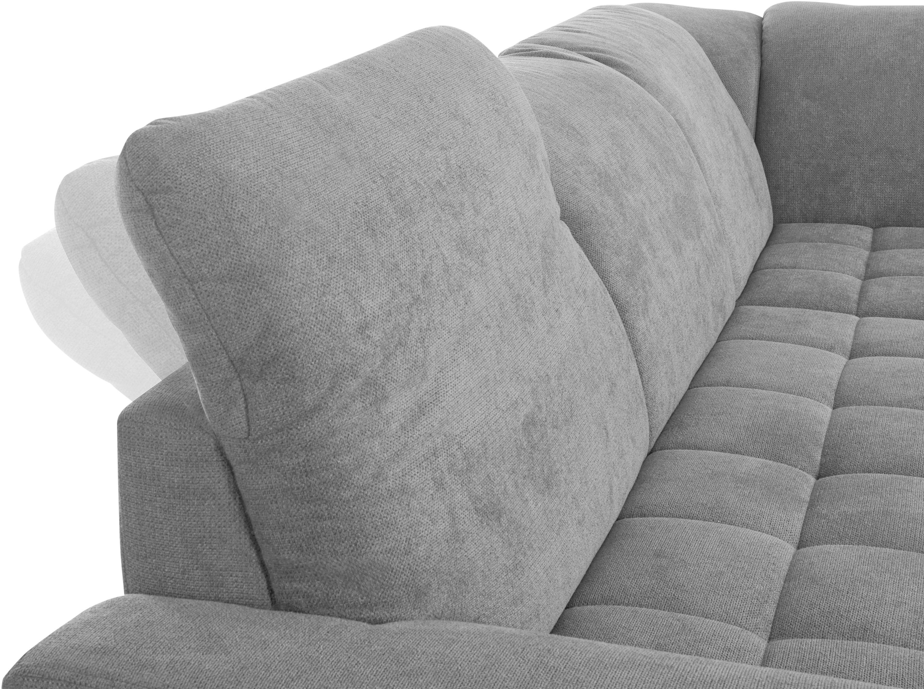 DOMO collection Hoekbank Franzi, tijdloos en elegant, moderne zittingstikking, L-Vorm
