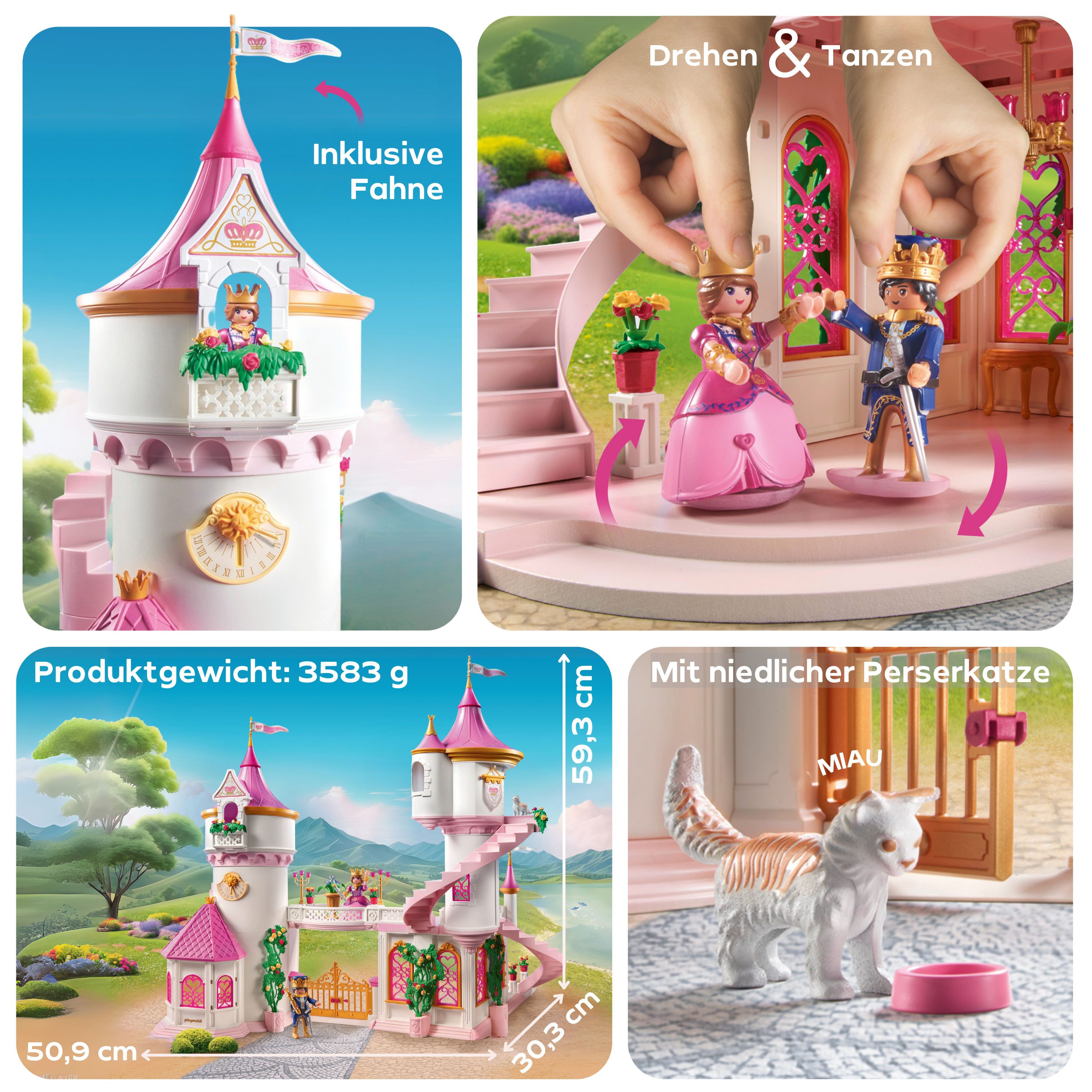 Playmobil® Constructie-speelset Prinsessenslot met Koningspaar (71845), Playmobil Princess Magic (422-delig)