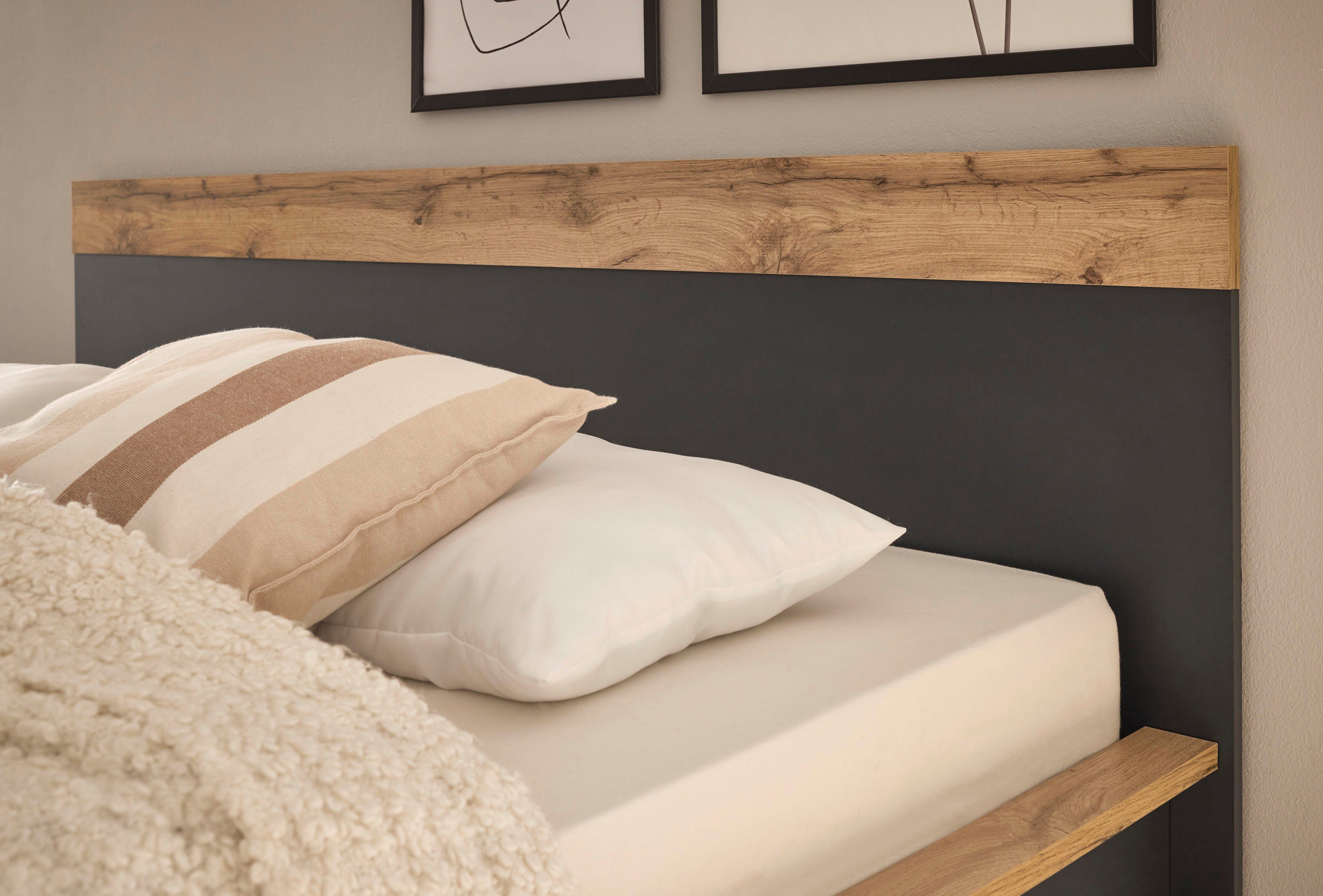 Home affaire 1-persoonsledikant WESTMINSTER bed in landelijke stijl, tweepersoonsbed, bedframe in verschillende kleuren beschikbaar, ligoppervlak 90/140/180x200 cm