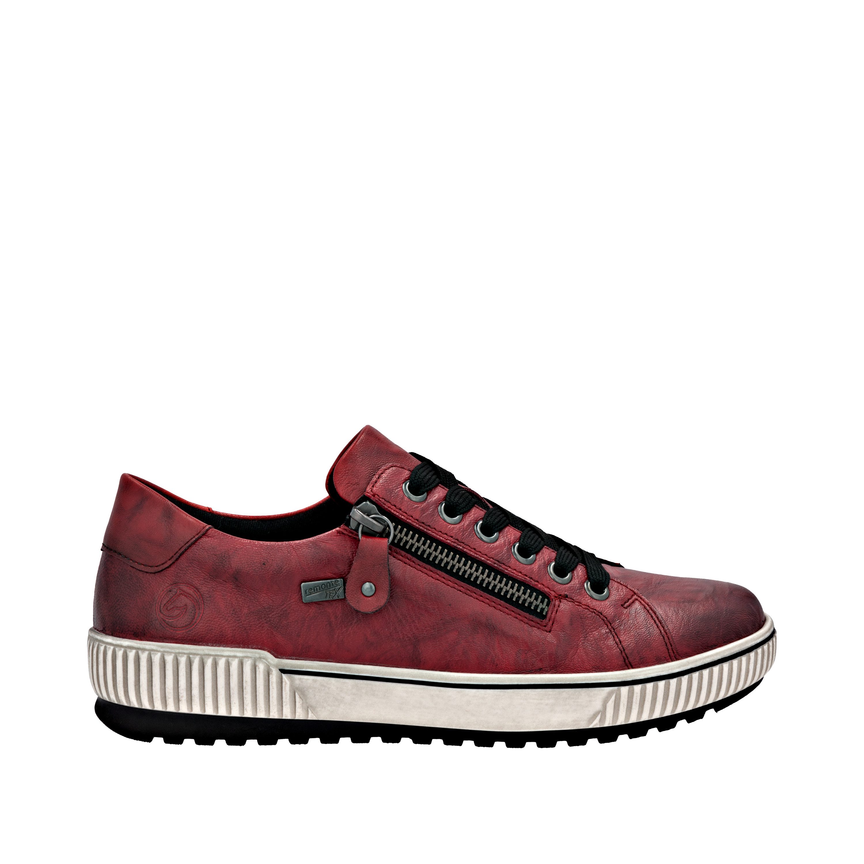 Remonte Plateausneakers vrijetijdsschoen, lage schoen, veterschoen met buitenrits