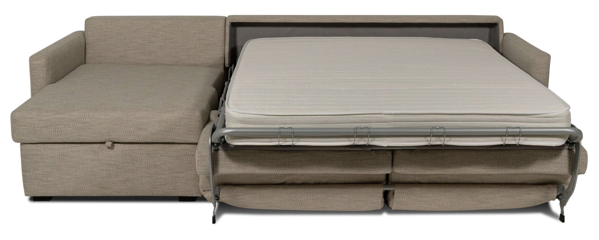 Places of Style Slaapbank GOLDPOINT hoekbank 264 cm, ligoppervlak (140/200 cm), L-vorm, Slaapfunctie, Bonell-binnenveringsmatras en volwaardige bedfunctie