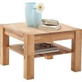 mca furniture salontafel massief houten tafel met plank bruin