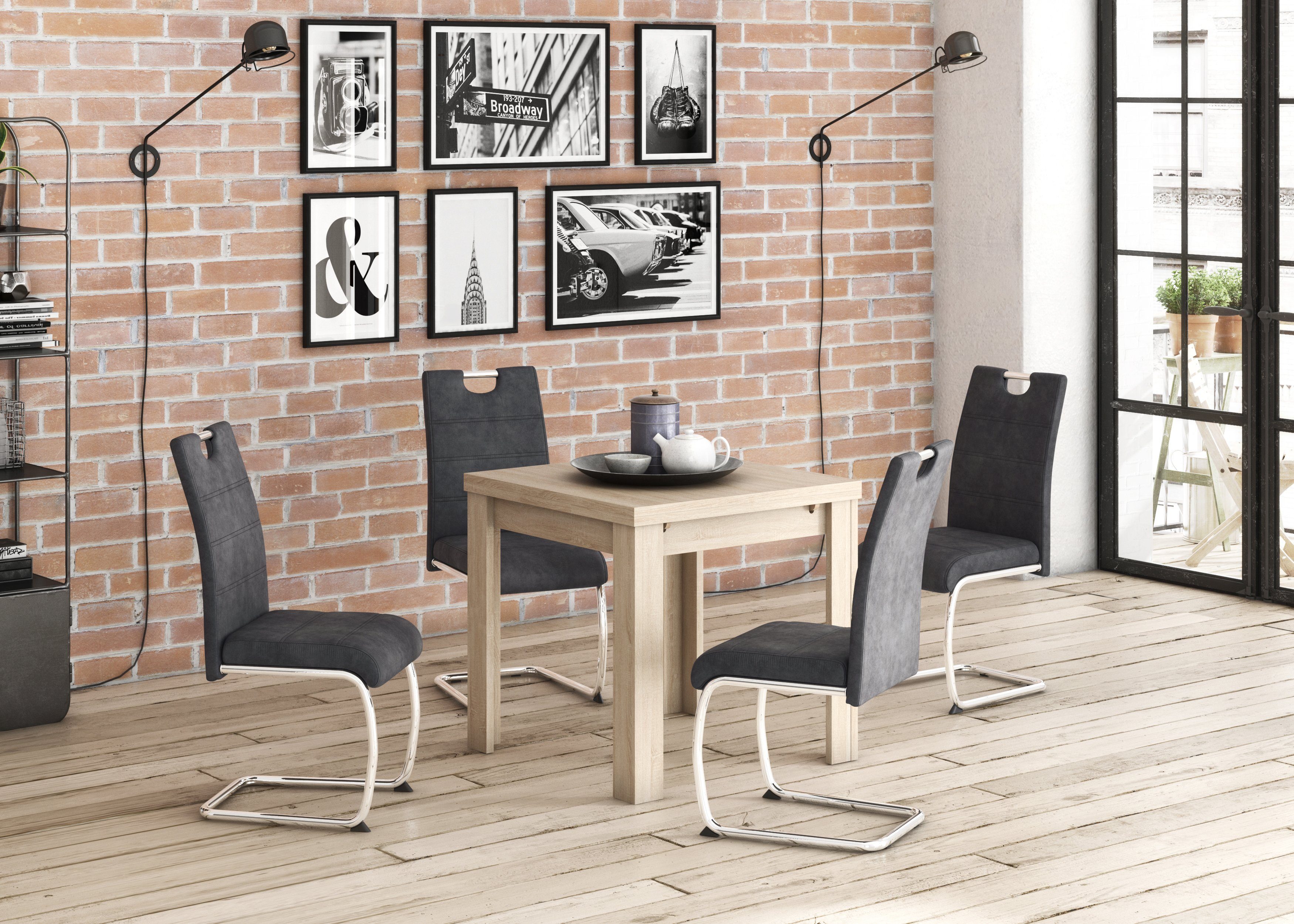 Mäusbacher Eettafel Monti BESTSELLER!, tafel, keukentafel, uittrekbare tafel uit te trekken tot 136 cm