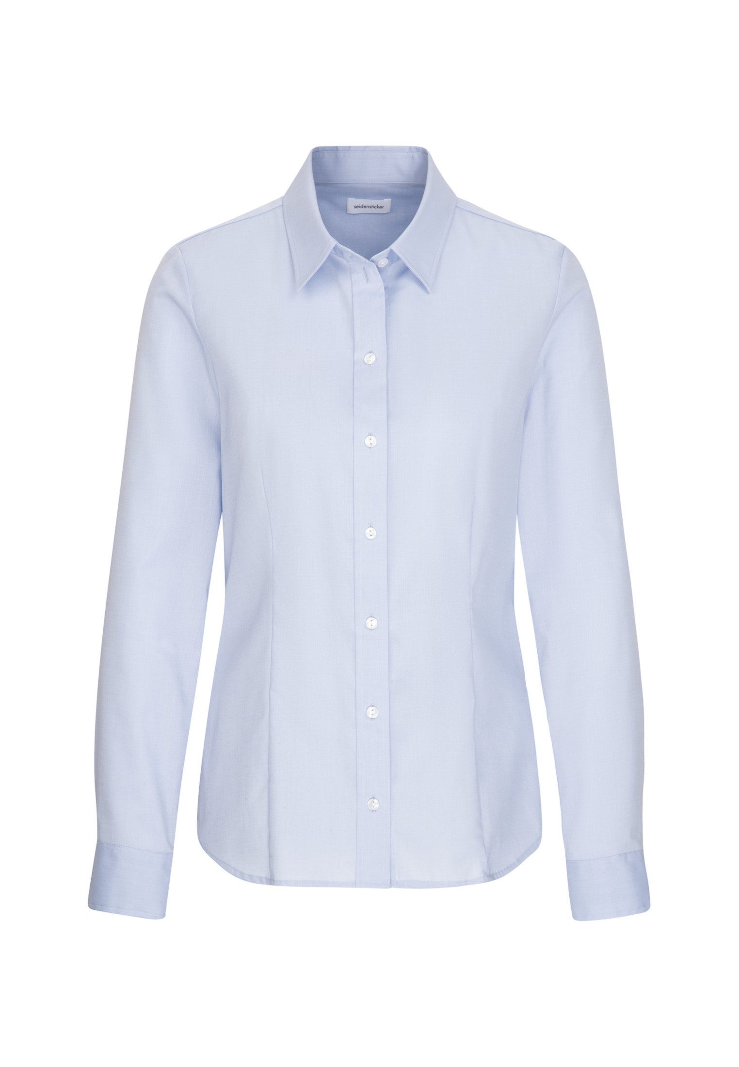 seidensticker Overhemdblouse Zwarte roos Lange mouwen kraag uni