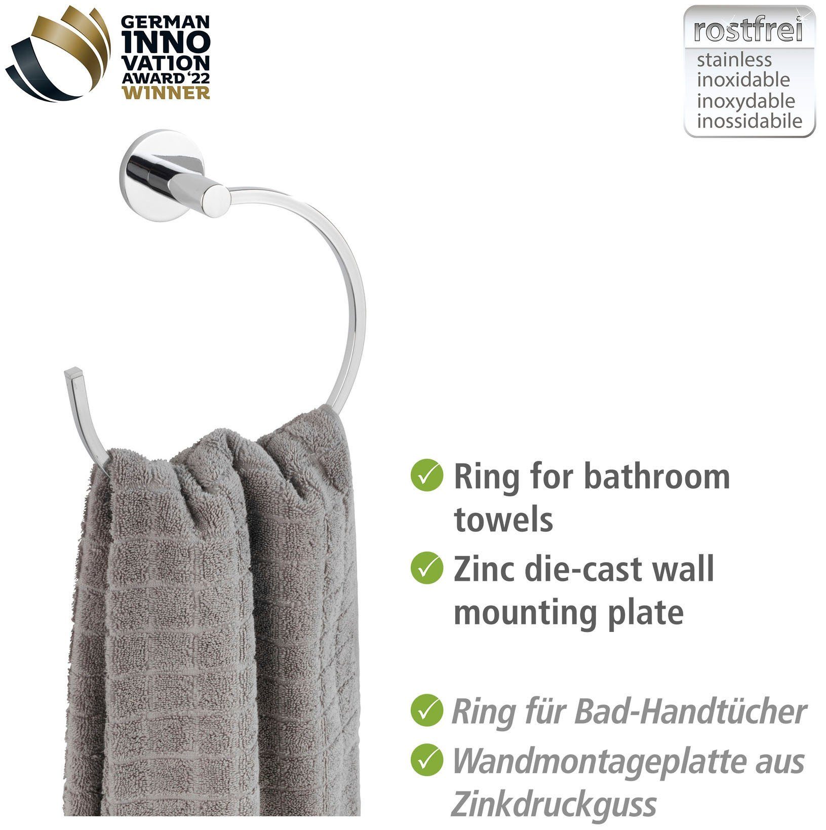 WENKO Handdoekring UV-Loc® Isera bevestigen zonder boren