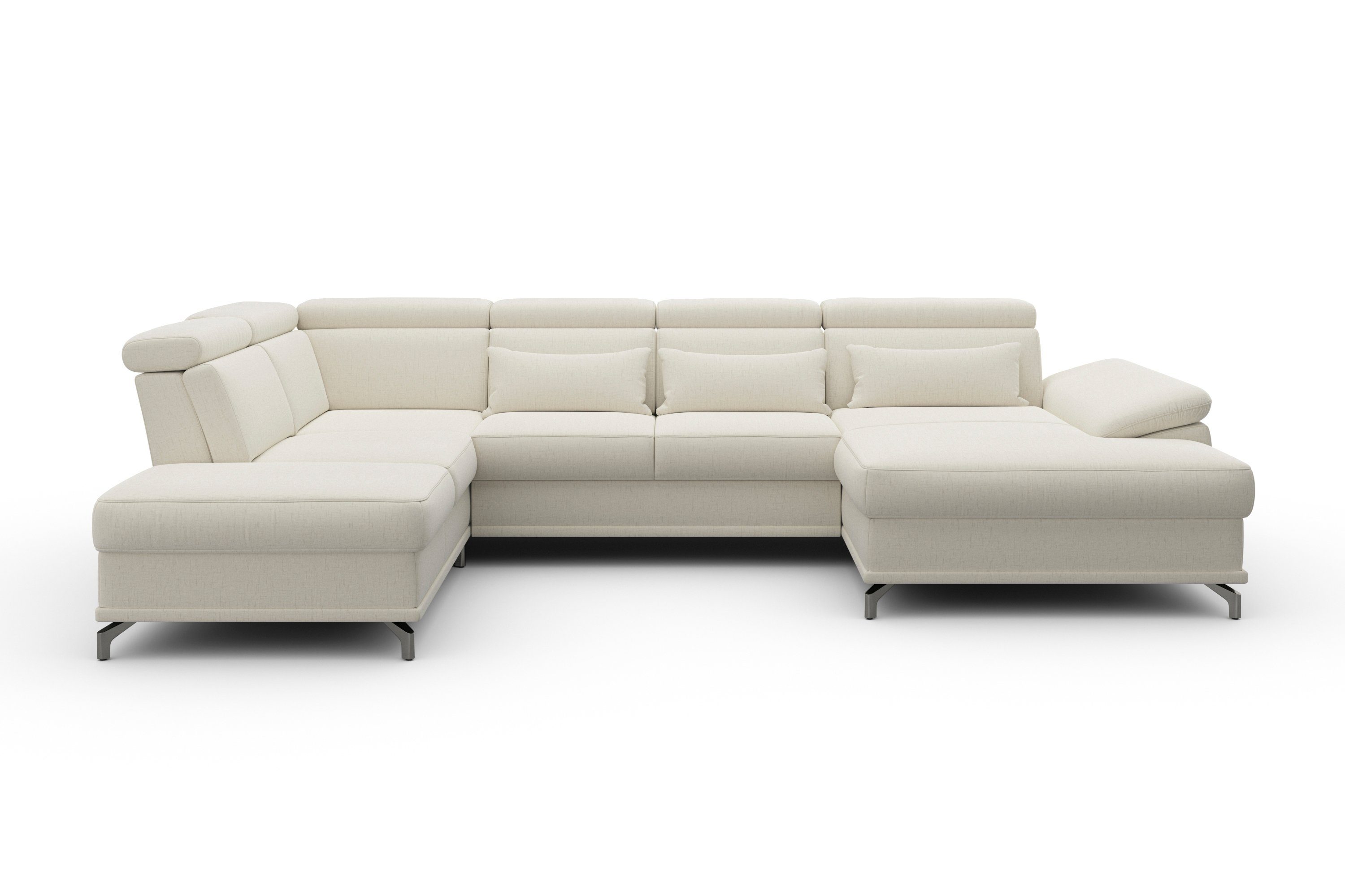 sit&more Zithoek Cabrio U-vorm, met zitdiepteverstelling, arm- en hoofdsteunverstelling