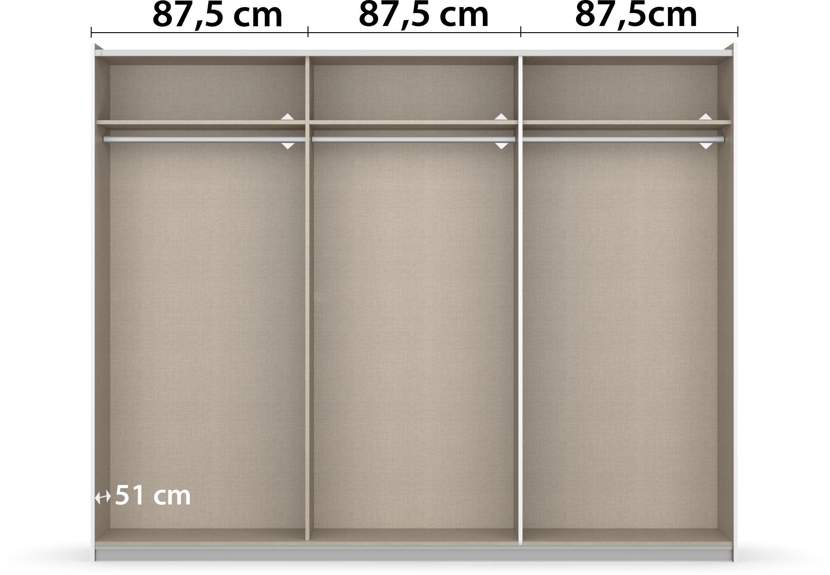rauch Zweefdeurkast AURELIO kledingkast garderobe TOPSELLER OTTO´s CHOICE 3 verschillende uitrustingsvarianten handgrepen van metaal made in germany