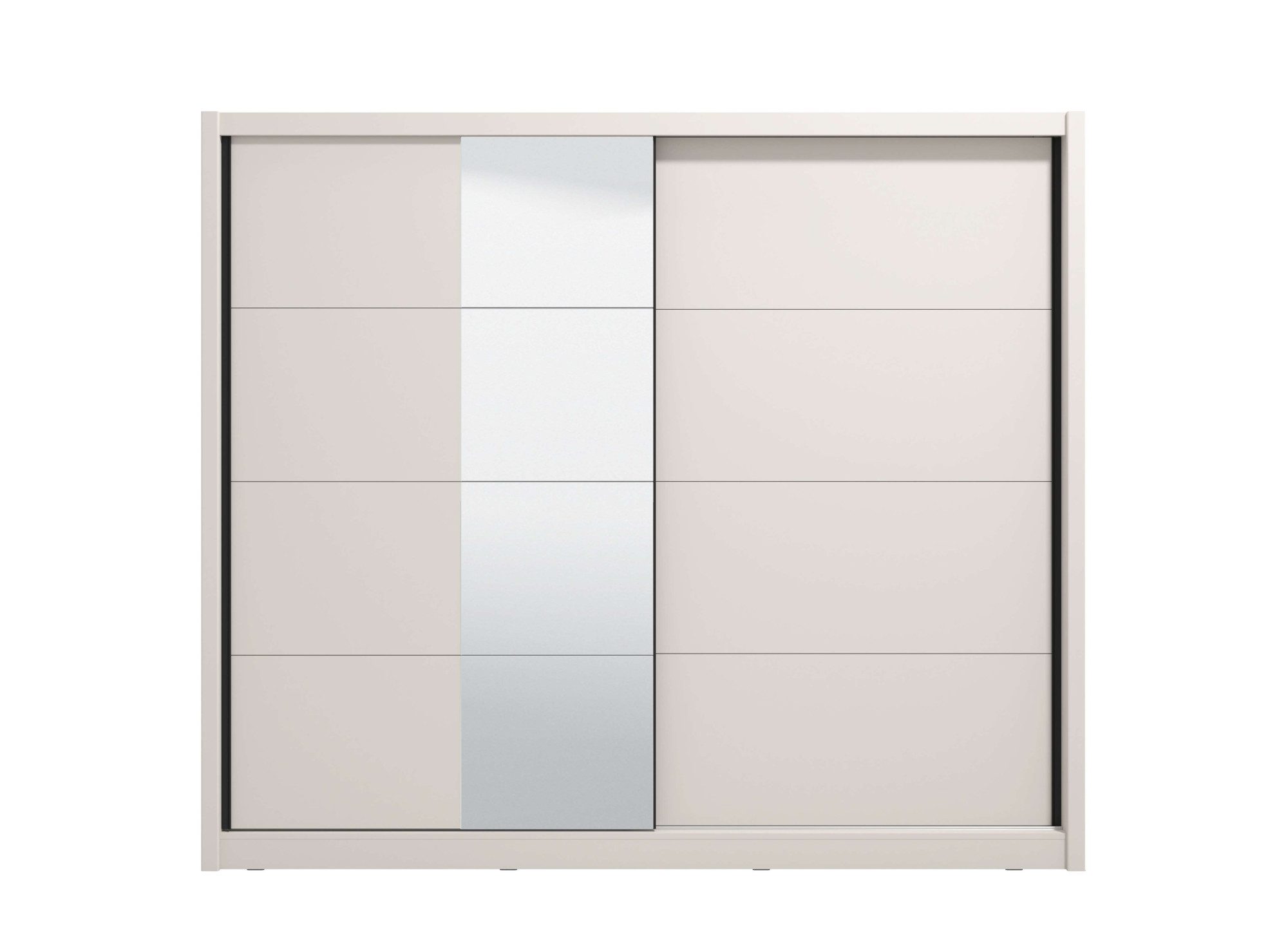 INOSIGN Schuifdeurkast Albi, slaapkamerkast, linnenkast in cashmere of wit Kledingkast met spiegel MET binneninrichting, FSC®-gecertificeerd