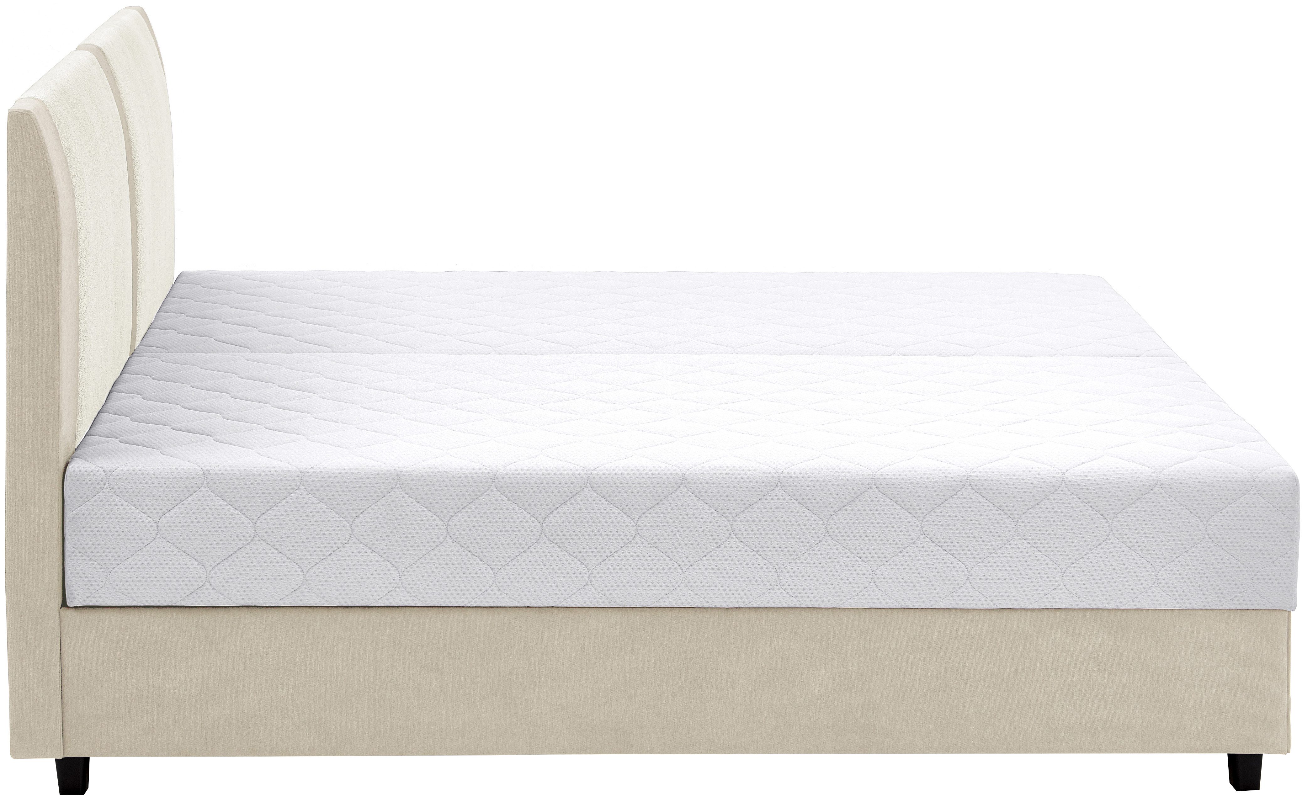 ATLANTIC home collection Boxspring Borgholm met pocketveringsmatras, bedkist en garnering in het hoofdbord