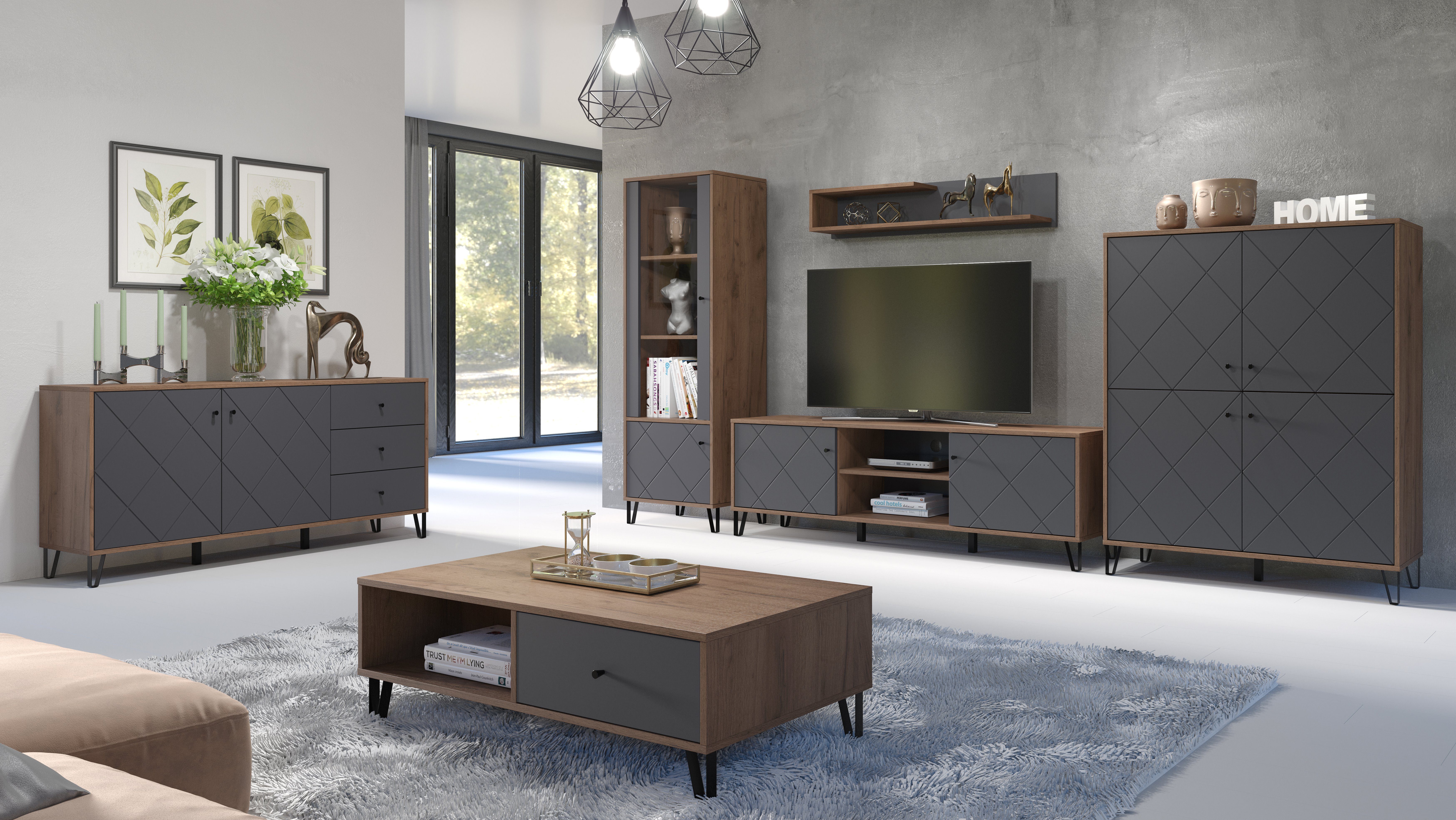 Places of Style Dressoir MOLVENO opvallend design met gestructureerde fronten, soft-closetechniek (1 stuk)