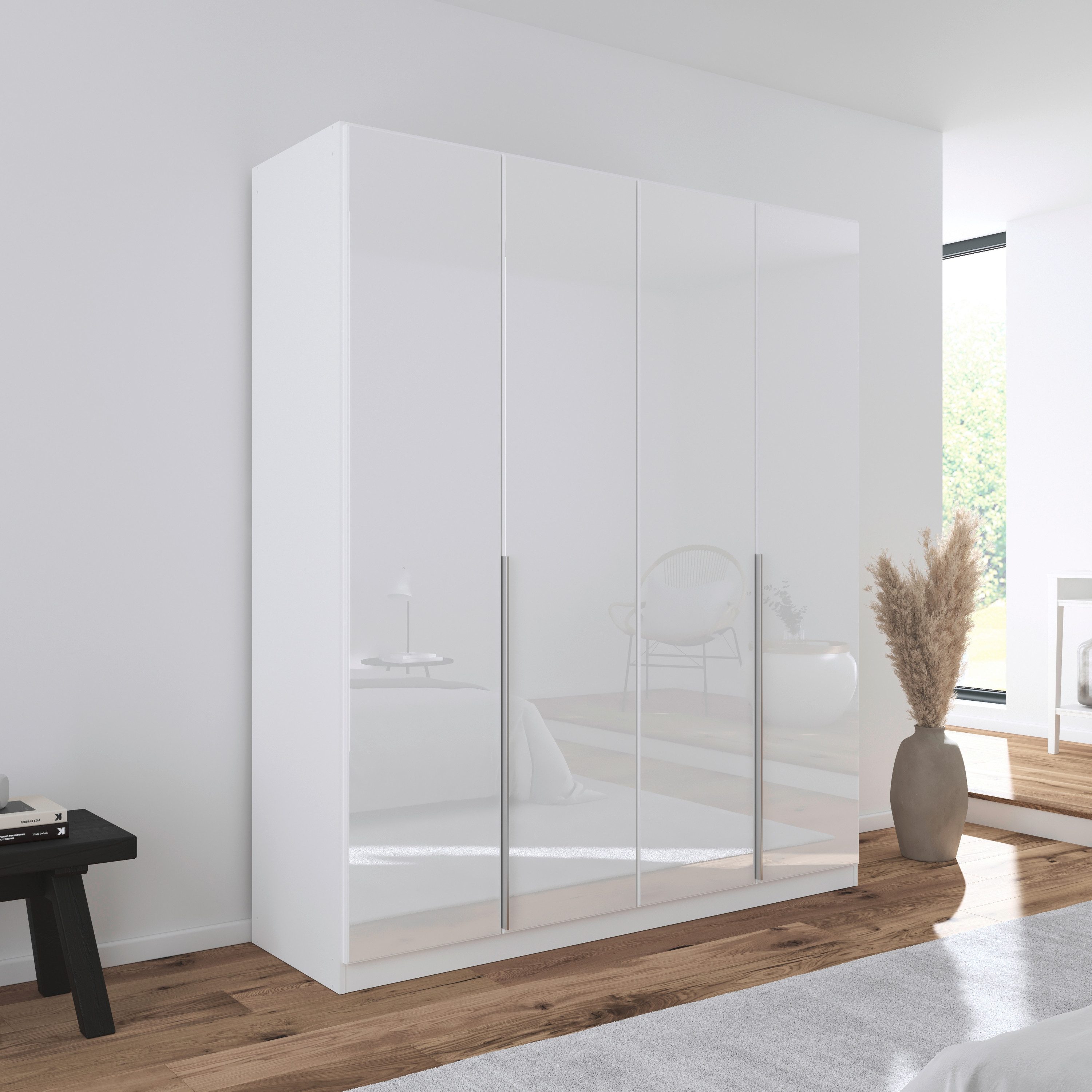 rauch Draaideurkast Kledingkasten kast garderobe AGORDO met glazen front doordachte binnenuitrusting, in 6 breedtes en 2 hoogtes made in germany