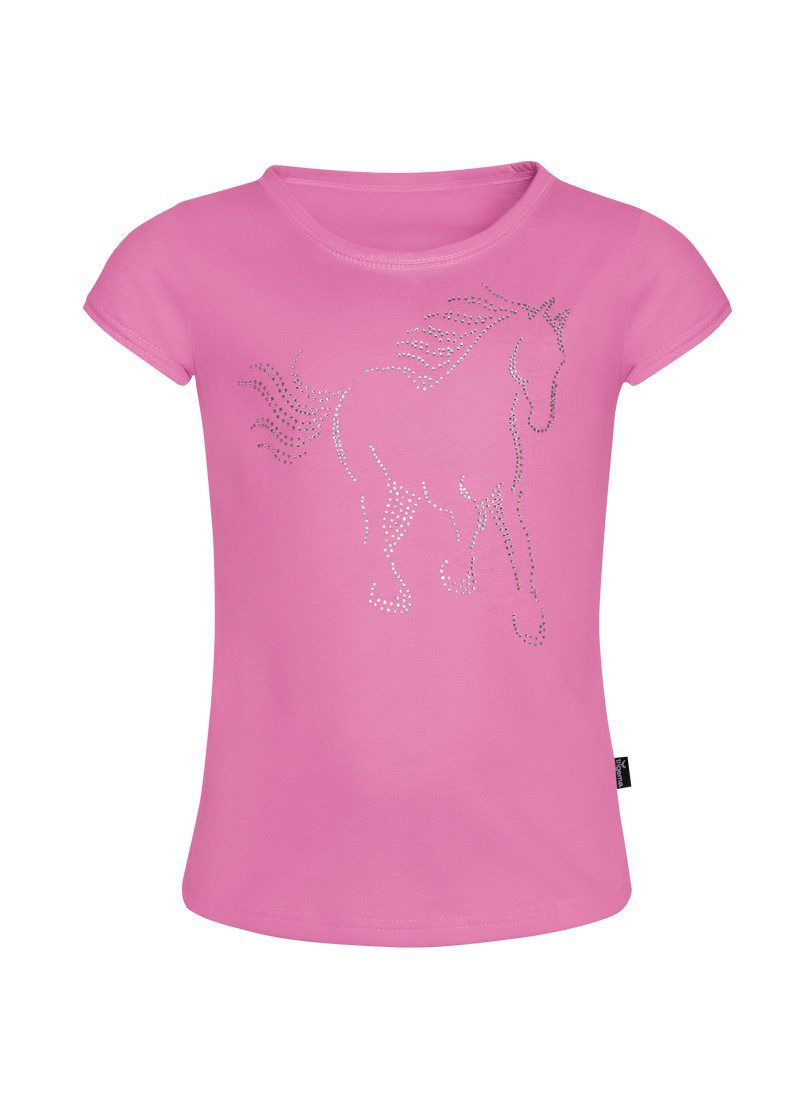 Trigema T-shirt TRIGEMA T-shirt met glinsterend paardprintmotief (1-delig)
