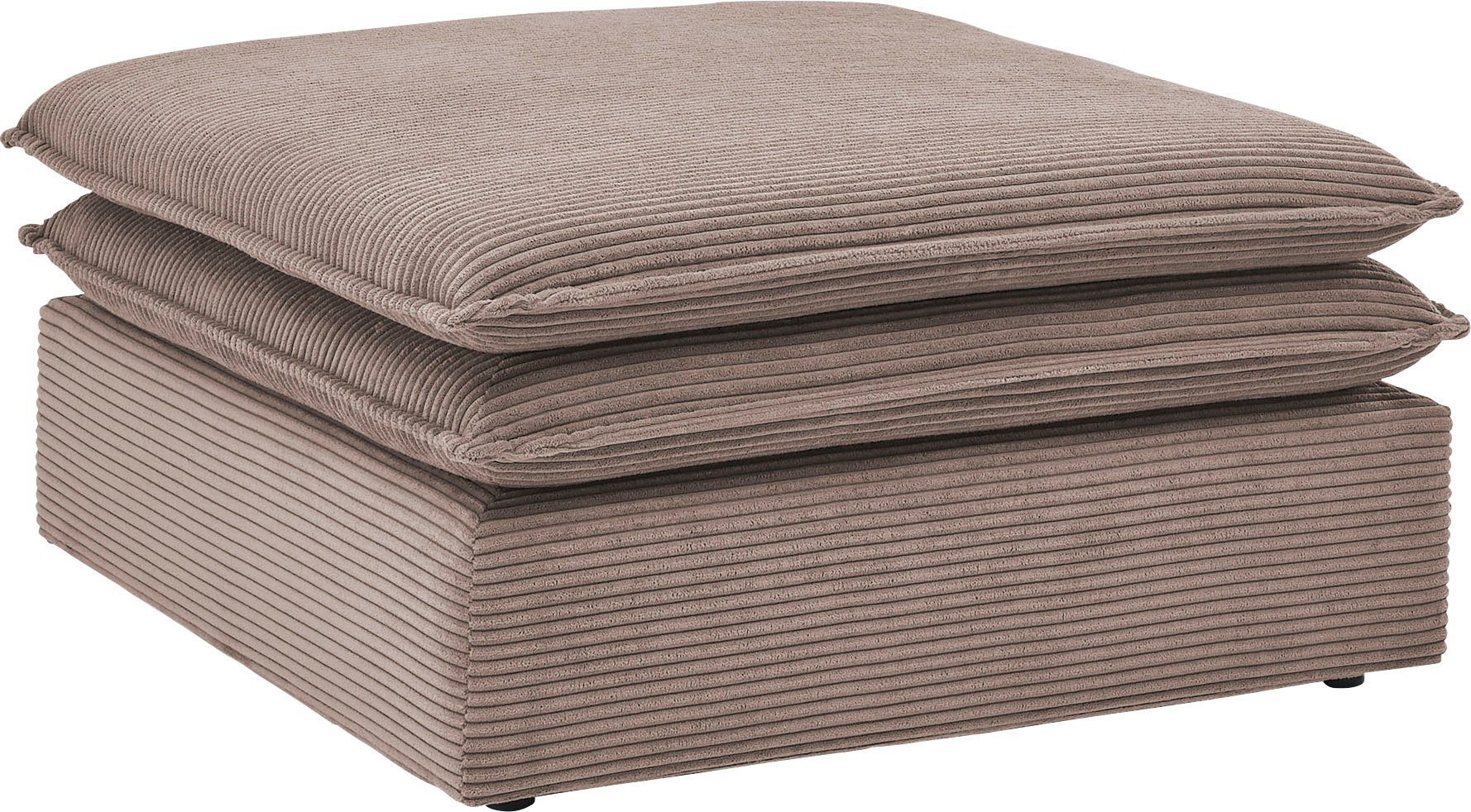 Places of Style Zithoek PIAGGE 3-zitsbank met slaapfunctie en loveseat-hocker als set (2-delig)