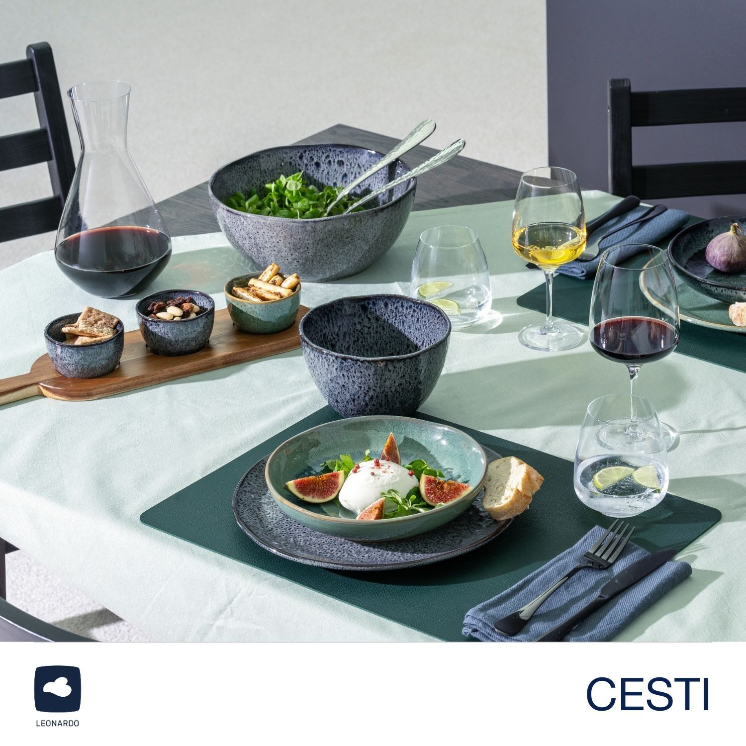 LEONARDO Glazenset Drinkglazen CESTI + poetsdoek (set, 7-delig)