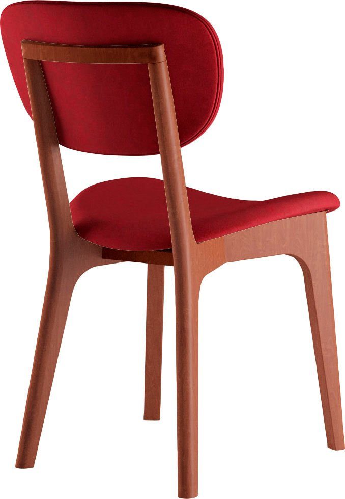 INOSIGN Stoel COZY Made in Italy Frame in beuken, kersen- of notenhout, massief hout, designstoel (set, 2 stuks)