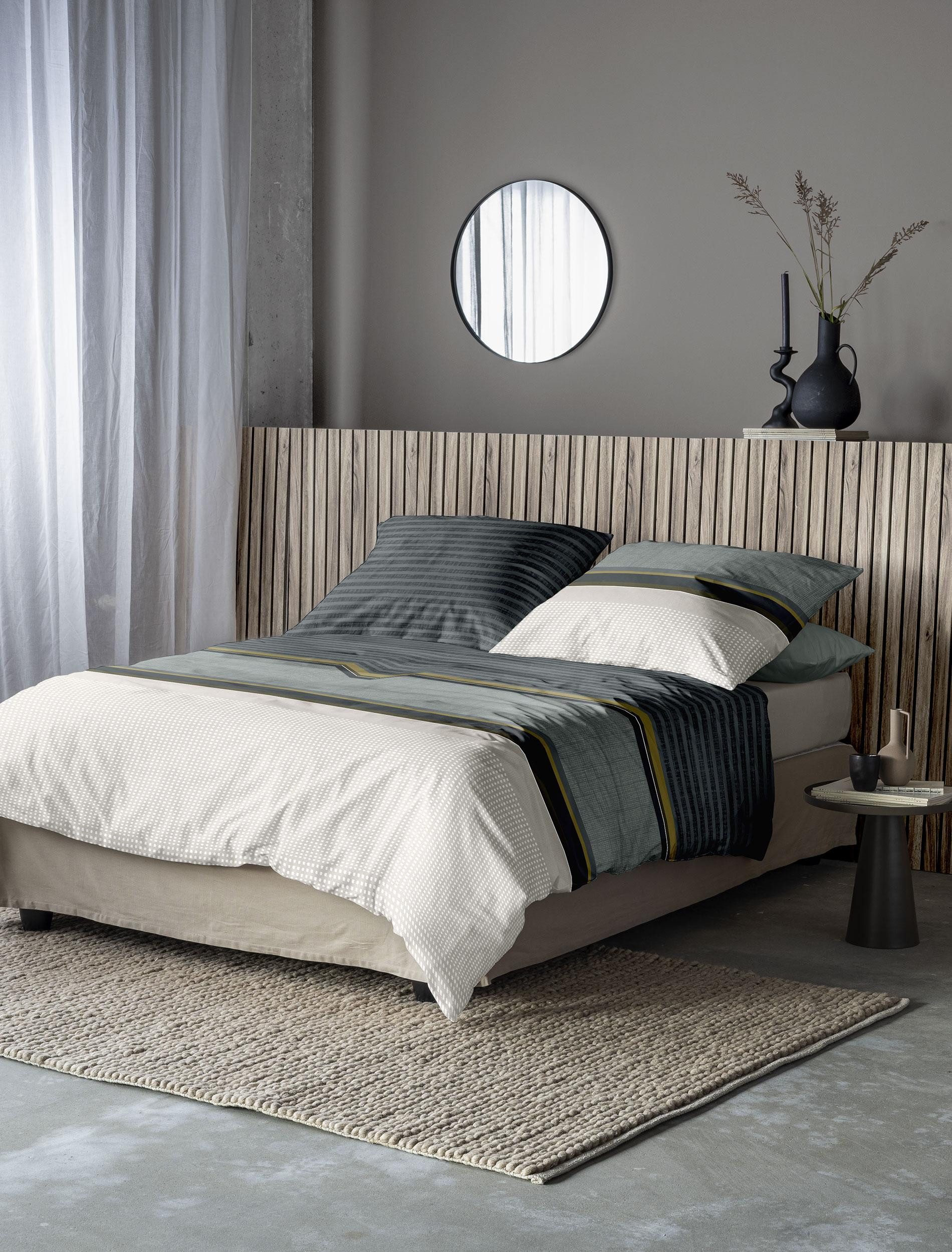 Irisette Beddengoed Wave 8563 aansluitend en ademend (2-delig) dekbedovertrekken groen