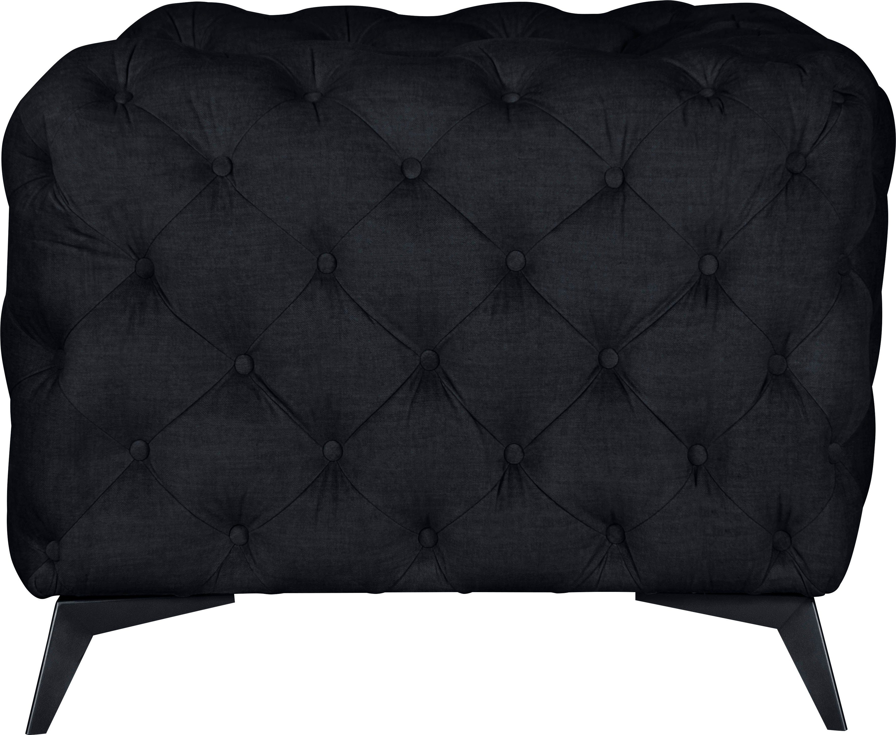 Leonique Chesterfield-fauteuil Glynis Fauteuil luxueuze capitonnage, moderne chesterfield look, kleur van de poten ter keuze