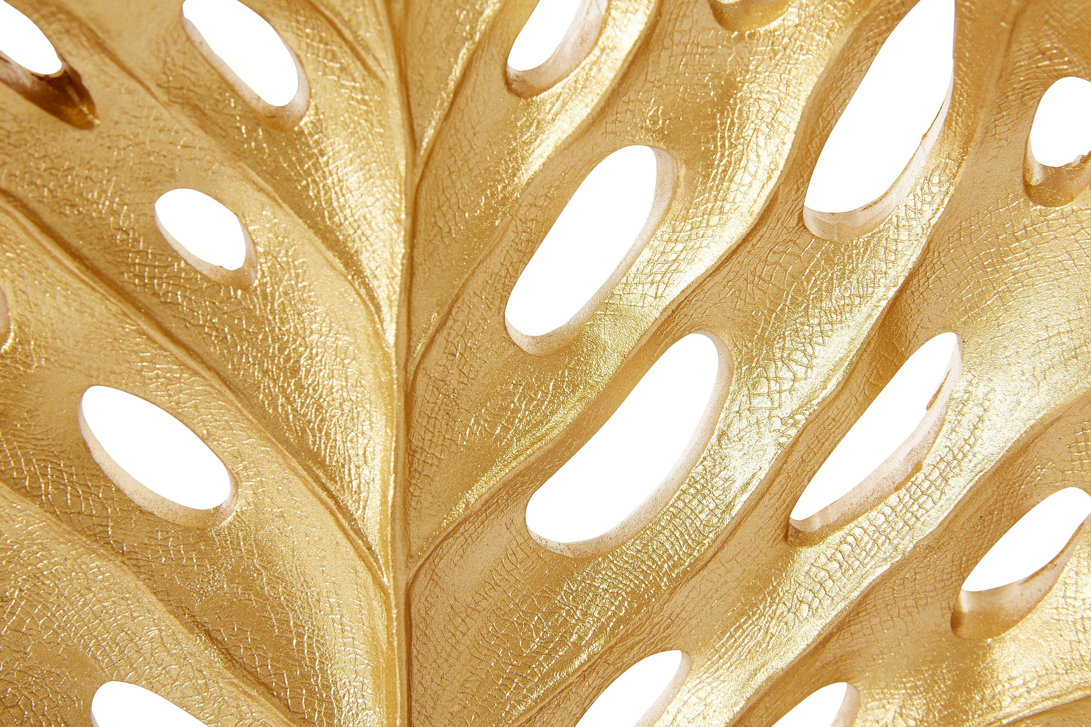 Leonique Wandkaarsenhouder Leaf, goud modern, glamoureus, polyresine (kunststeen), goudkleur