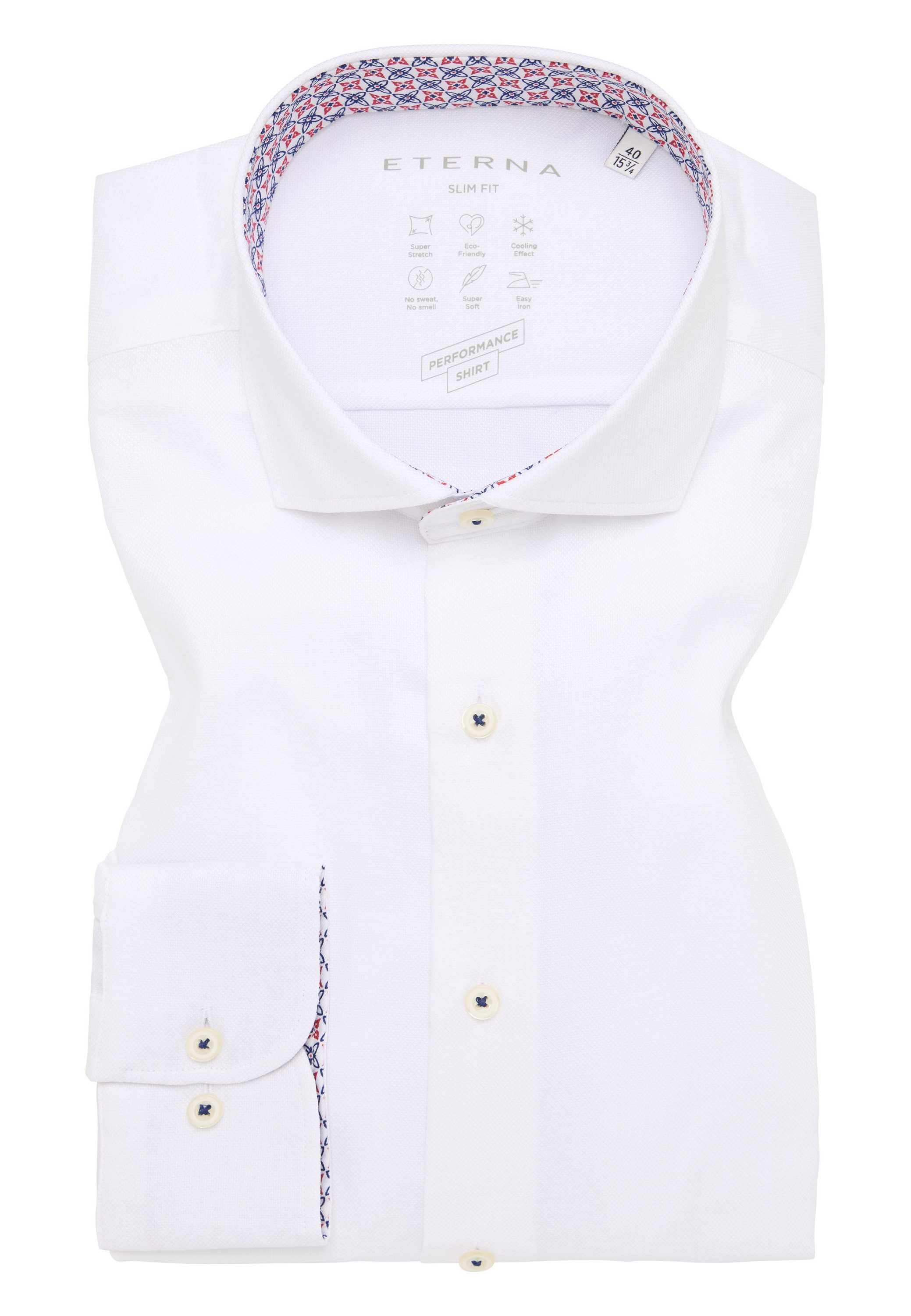 Eterna Overhemd met lange mouwen Slim fit EASY IRON (gemakkelijk te strijken)