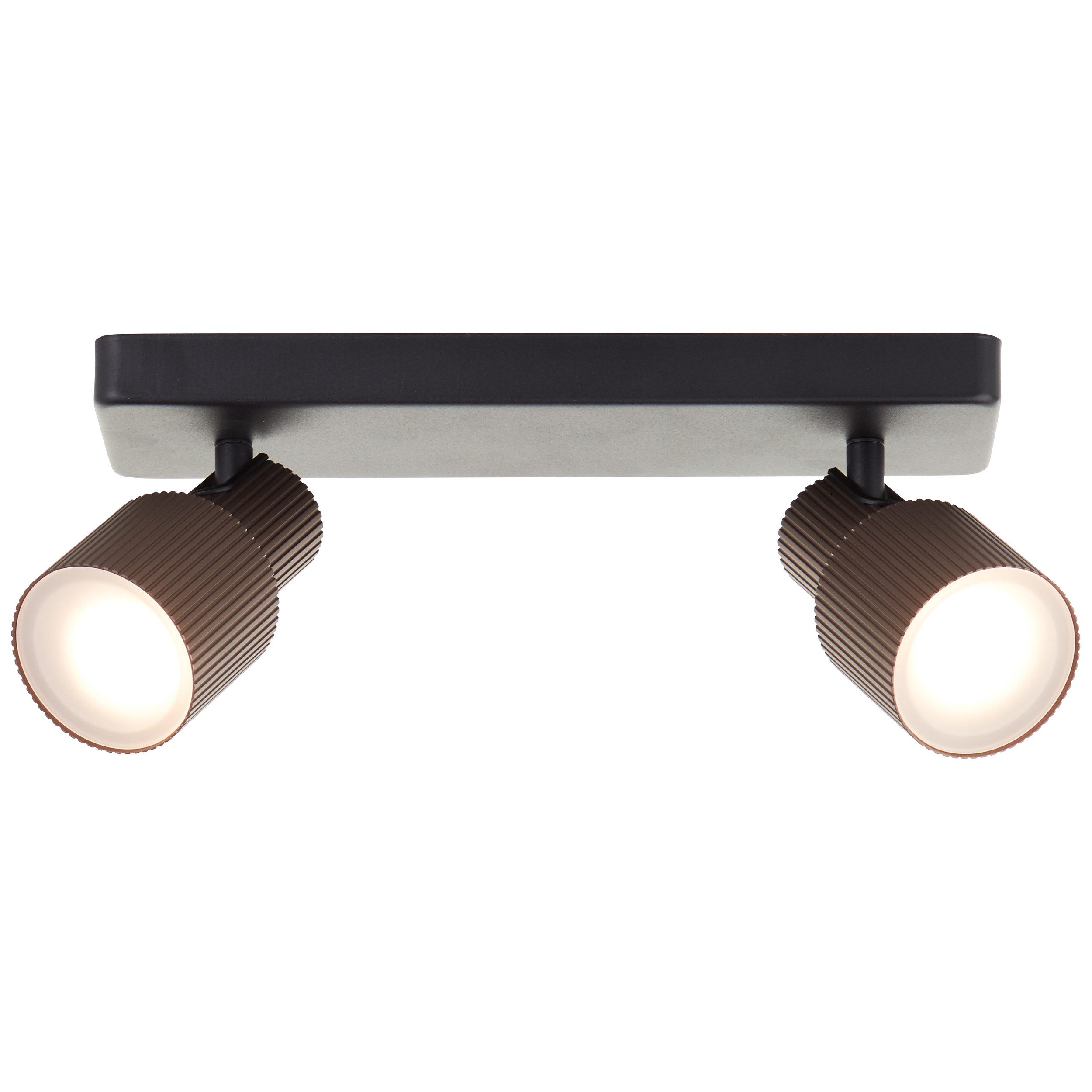 Brilliant Leuchten Plafondspot Cadiz 16 x 31 x 9 cm, 350 lm, 3000k, dimbaar, draaibaar, aluminium, zwart (1 stuk)