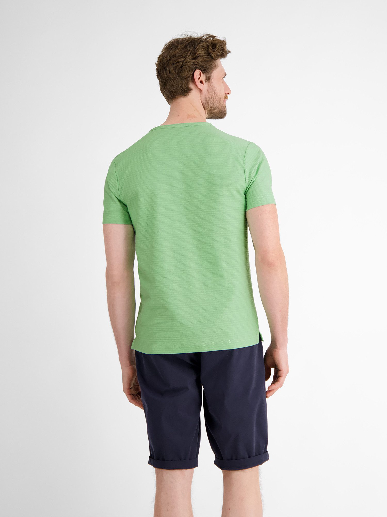 Lerros Henleyshirt LERROS Serafino-shirt, zomers tonal gestreept