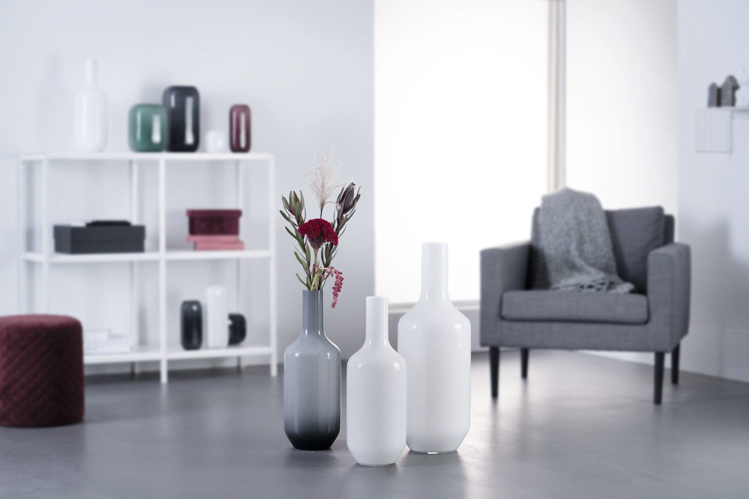 LEONARDO Vloervaas Decoratieve vaas MILANO, handgemaakt (1 stuk)