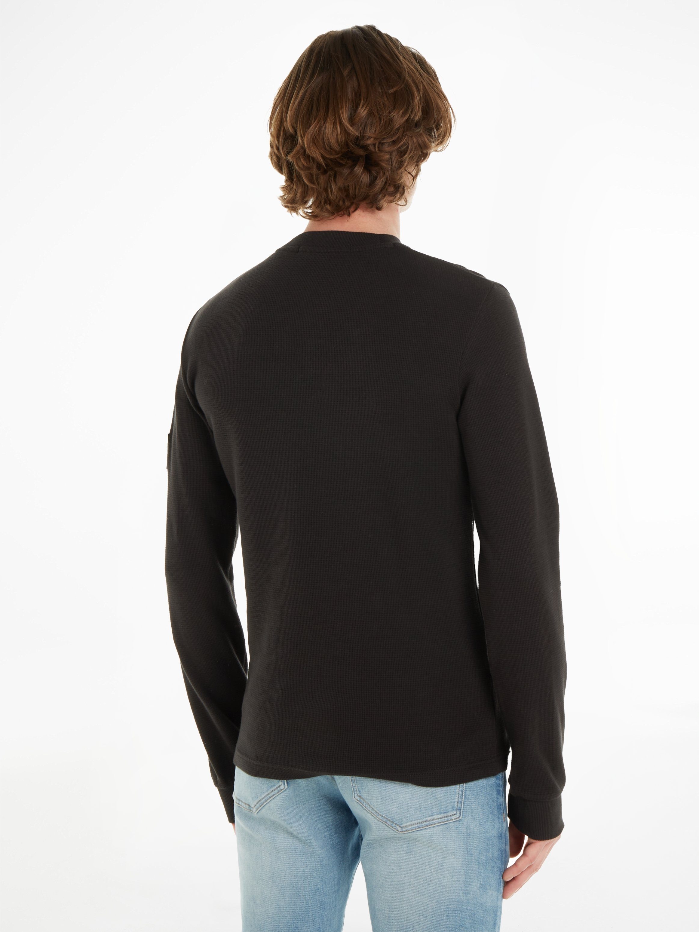 Calvin Klein Shirt met lange mouwen BADGE WAFFLE LS TEE
