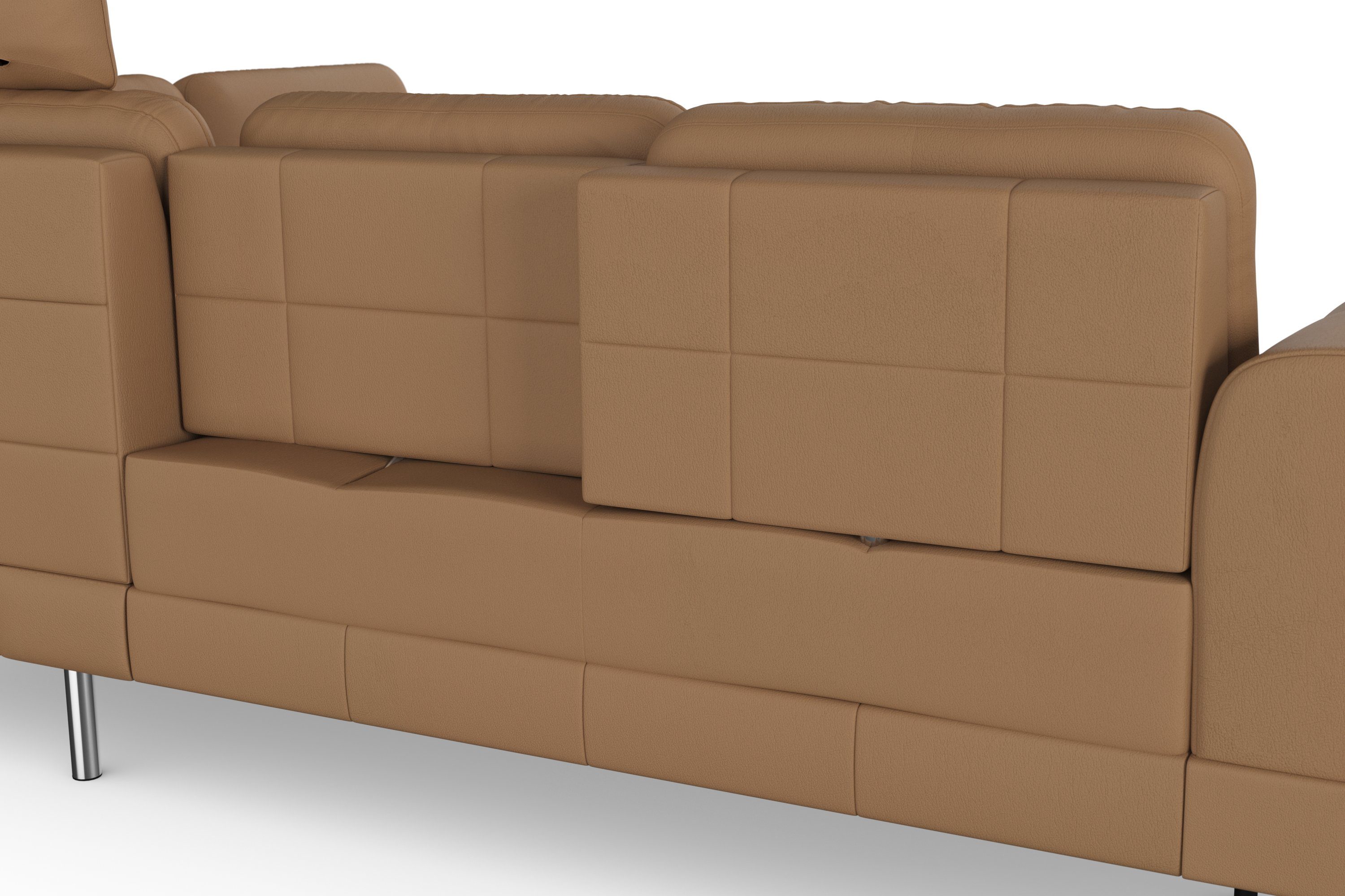 sit&more Hoekbank Bendigo L-vorm inclusief zitdiepteverstelling, bodemvrijheid 15 cm, in 2 pootkleuren