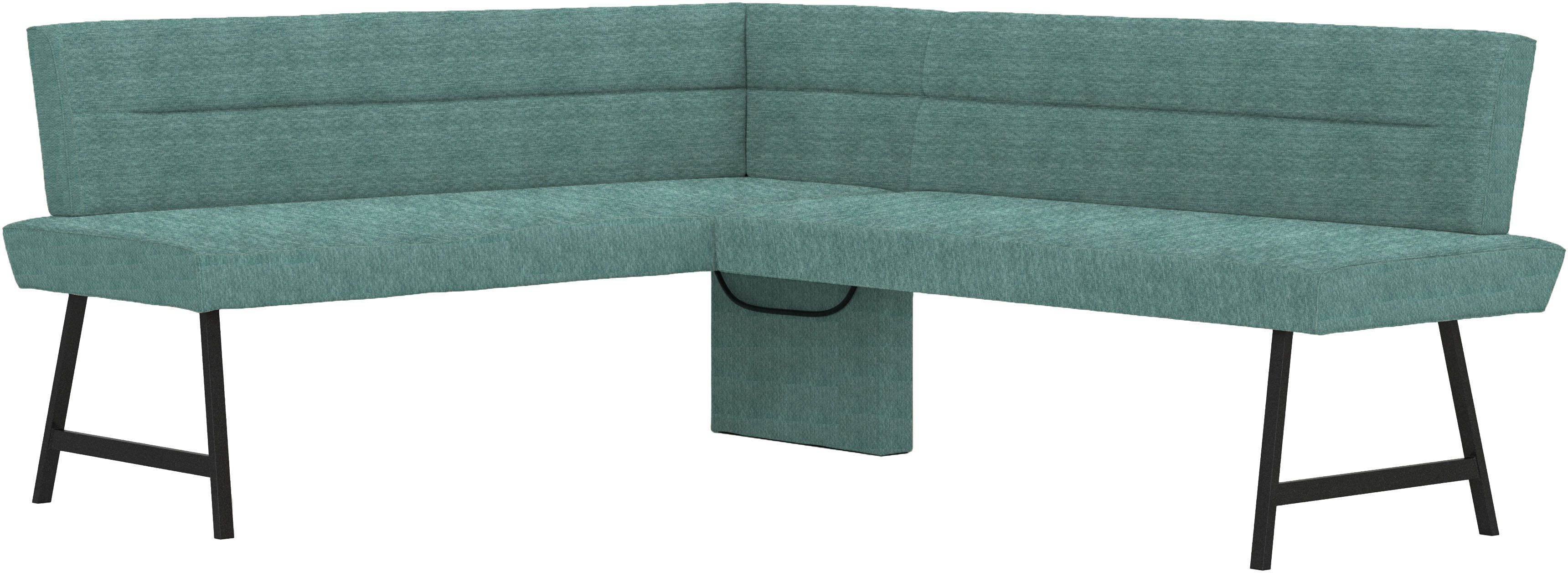 Home affaire Eethoek Sava Hoekbank met nosagvering in de zitting, massief eiken tafel (set, 4-delig)