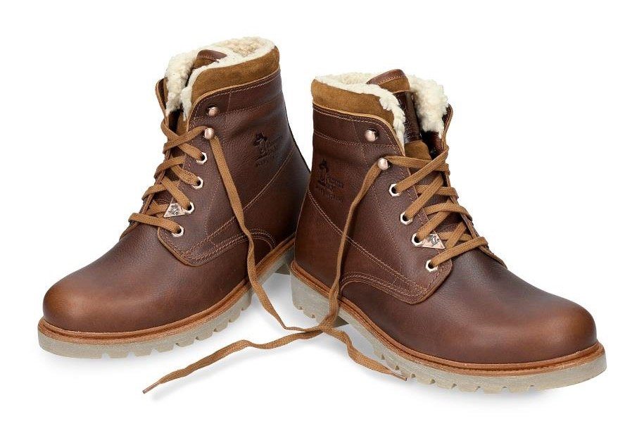 Panama Jack Winterlaarzen Aviator , blokhak, outdoorschoen, veterschoen in used look