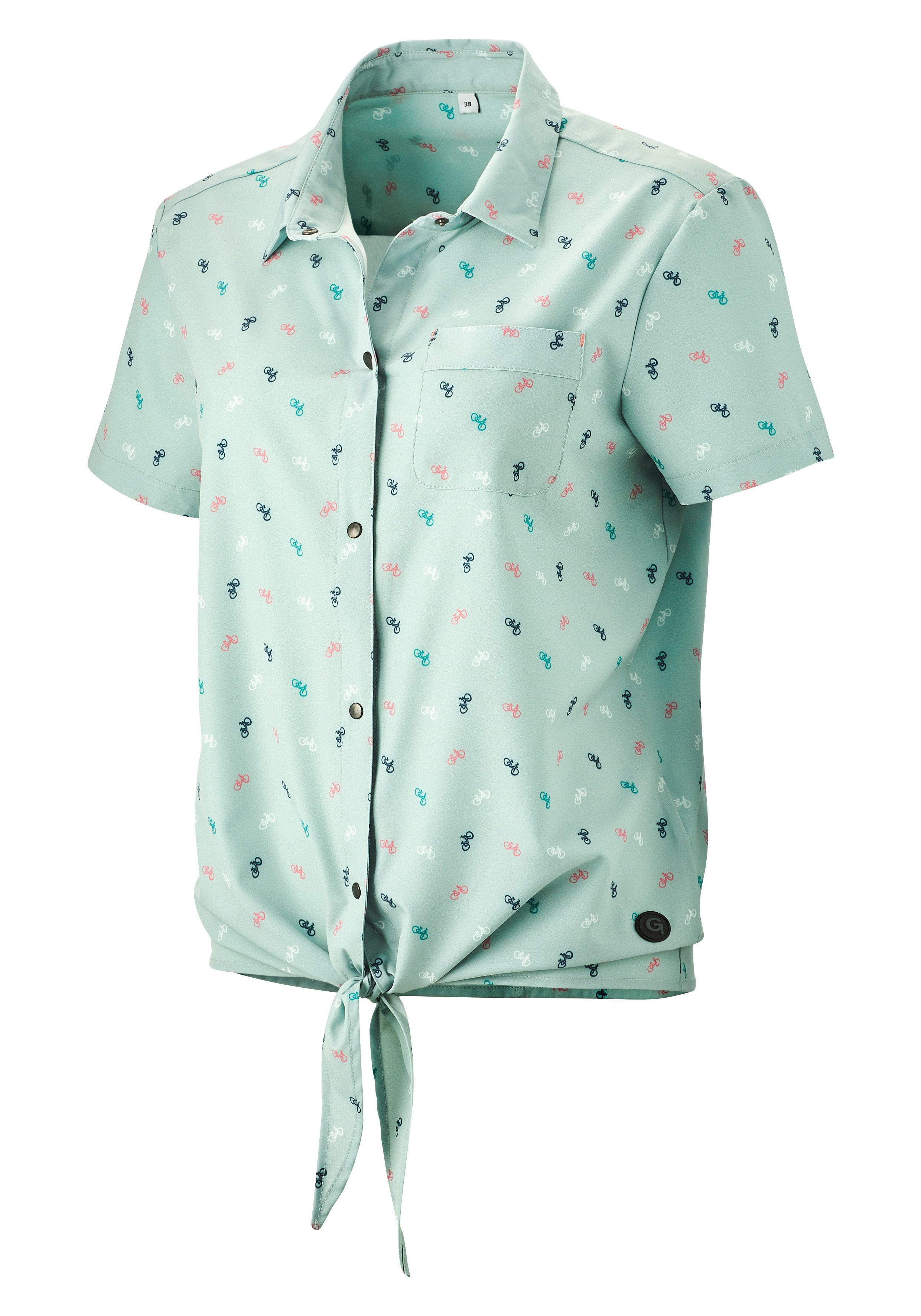 Gonso Fietsshirt MOLVENO Breedte-reguleerbare zoom door modieus bind-element