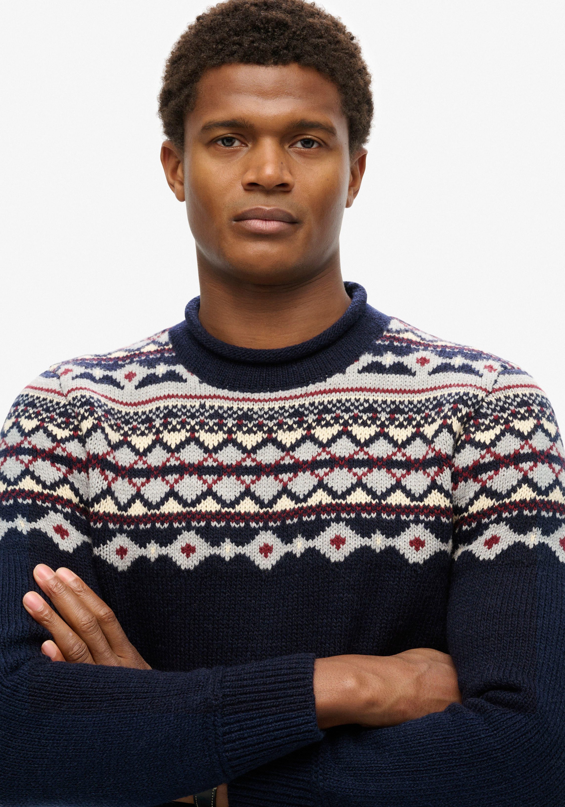 Superdry Trui met ronde hals FAIRISLE KNIT CREW JUMPER