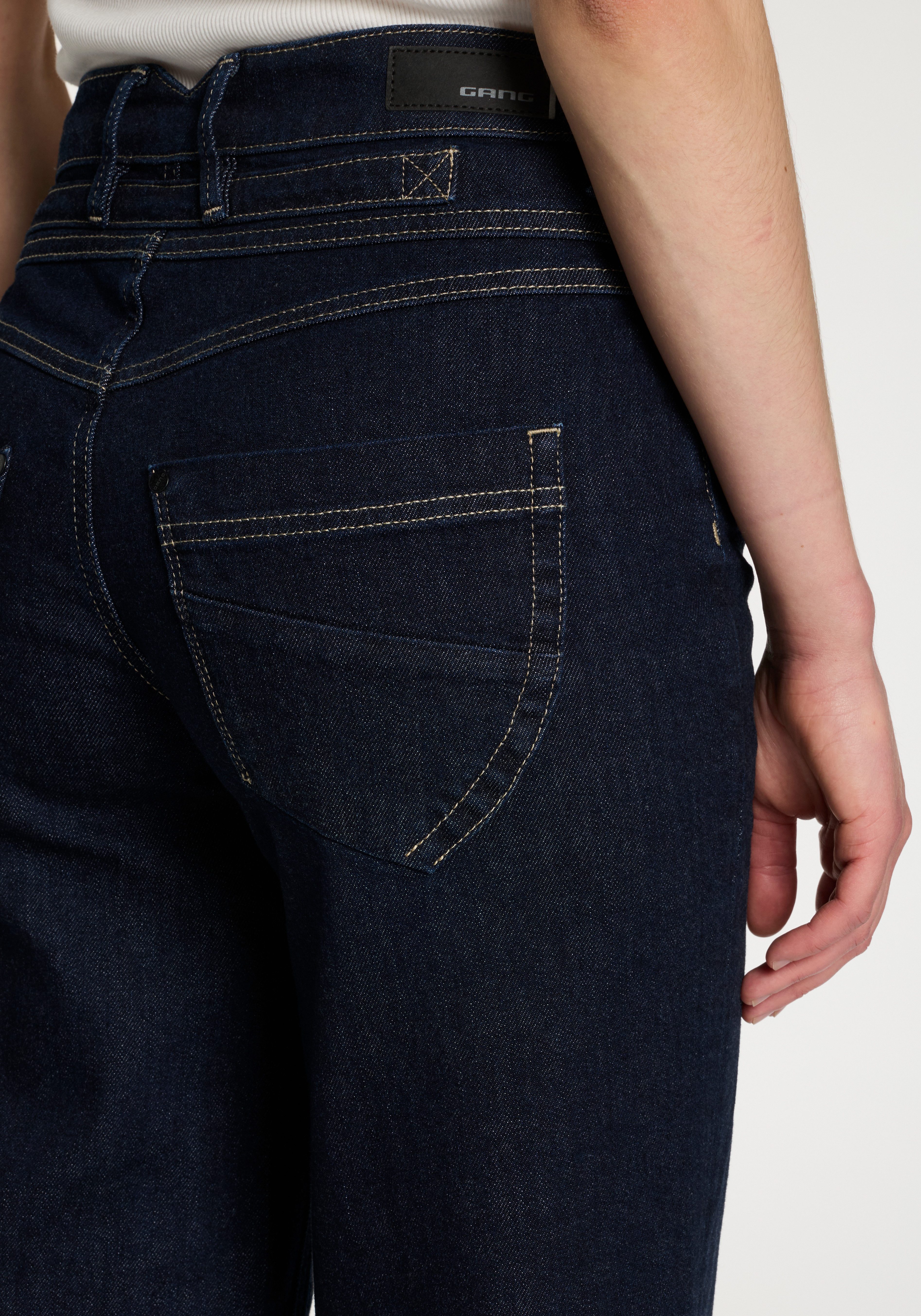 GANG Wijde jeans 94MEDINA WIDE met knoopsluiting
