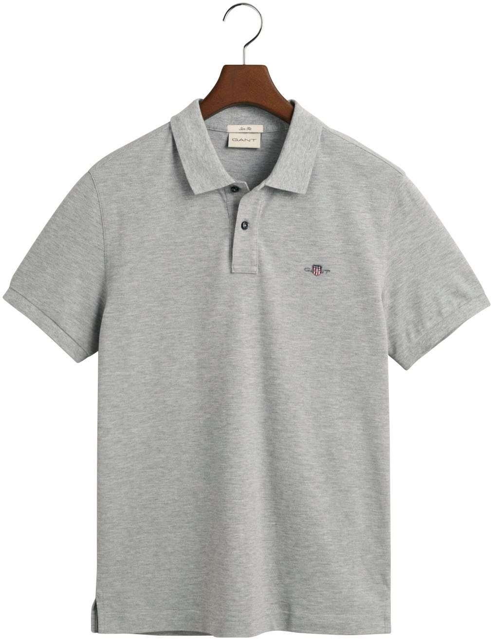 Gant Poloshirt SLIM SHIELD SS PIQUE POLO met logoborduursel op borsthoogte